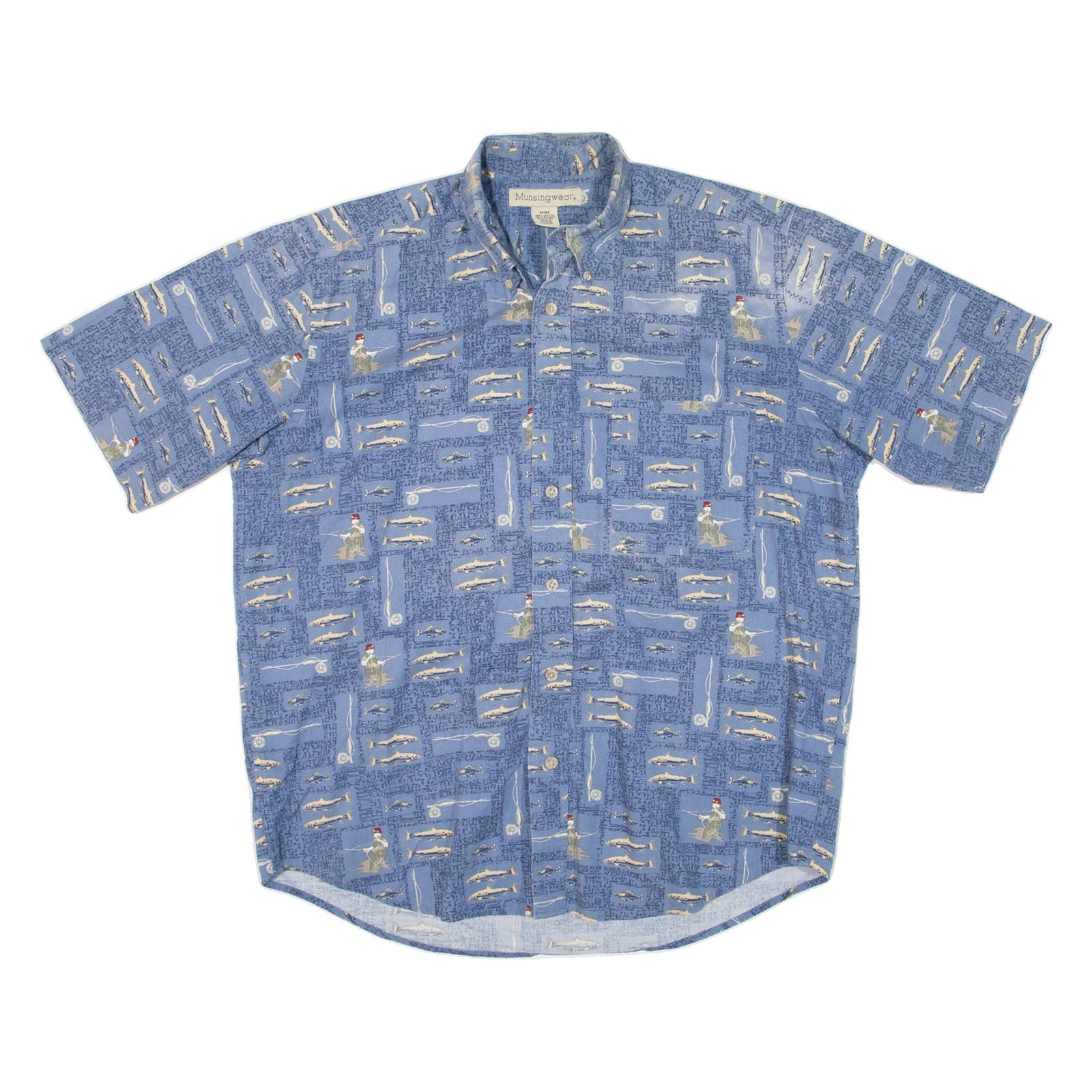 MUNSINGWEAR Fishing Mens Shirt Blue M Refurbished - N/A refurbished available on Cerqular