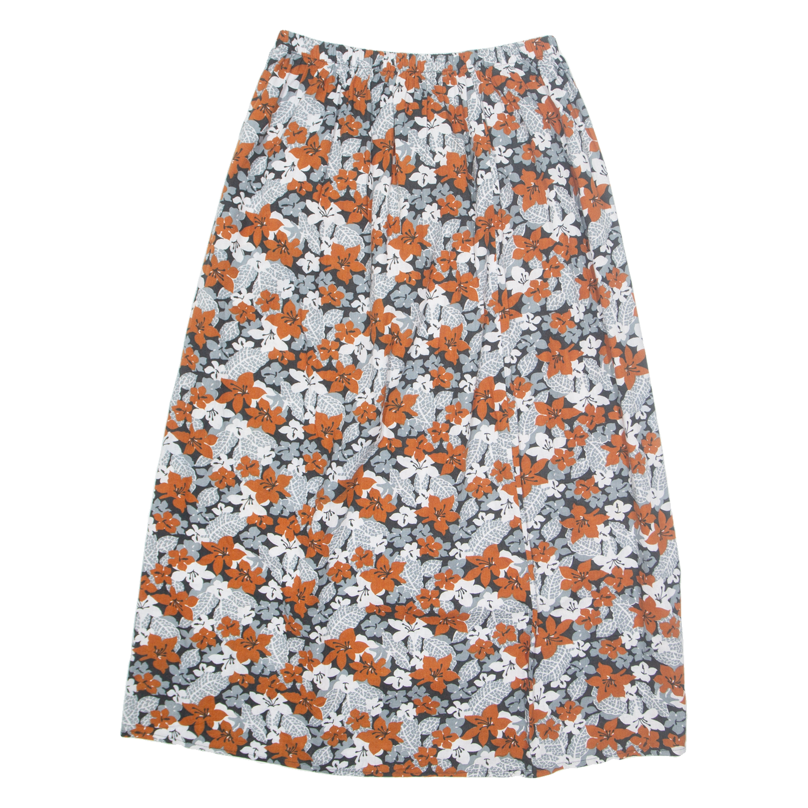 Womens A-Line Skirt Grey Long Floral M Refurbished - N/A refurbished available on Cerqular