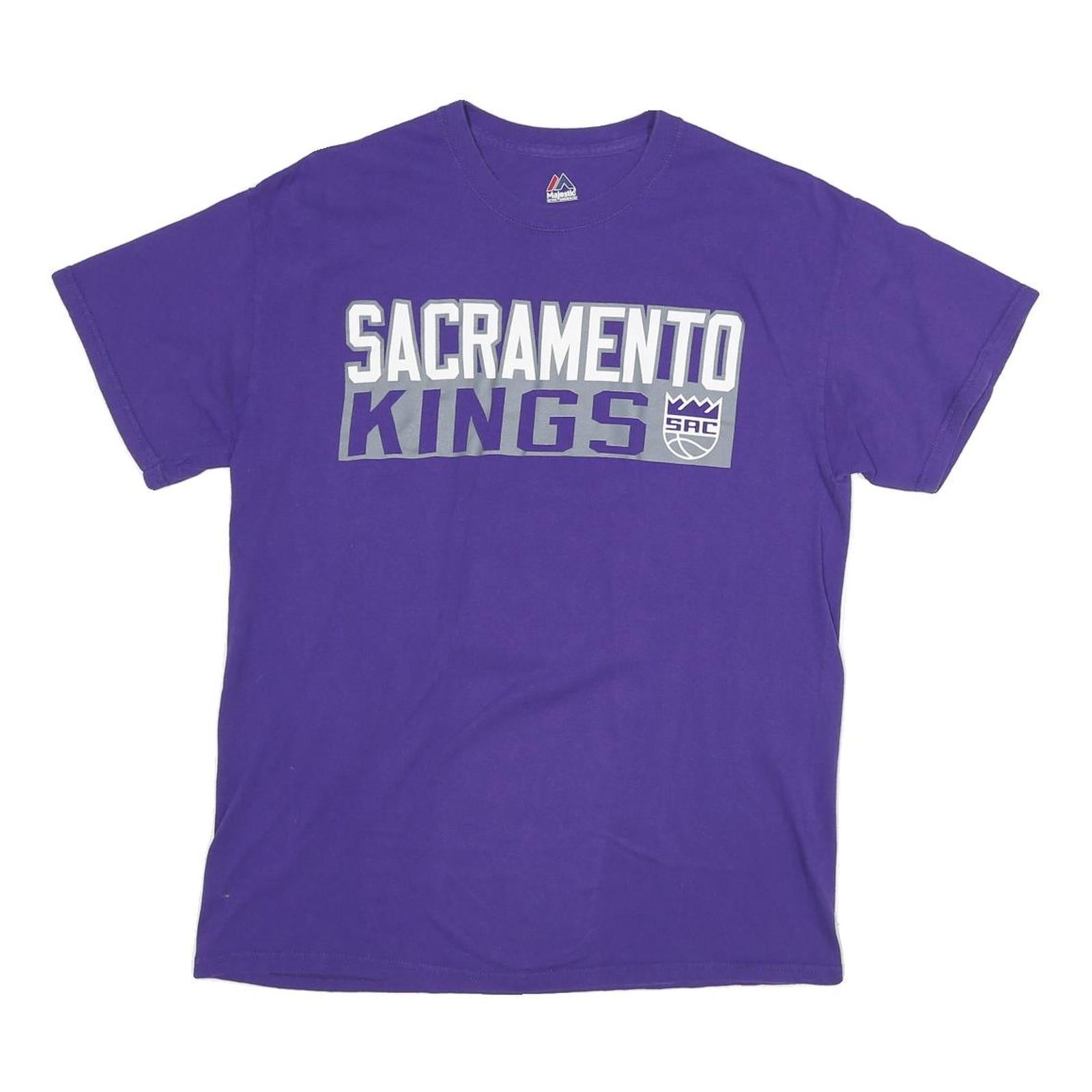 Buy MAJESTIC Mens Purple Sacramento Kings Graphic T-Shirt M Short Sleeve Crew Neck Refurbished - $19.49 MAJESTIC Mens Purple Sacramento Kings Graphic T-Shirt M Short Sleeve Crew Neck Refurbished - N/A refurbished available on Cerqular