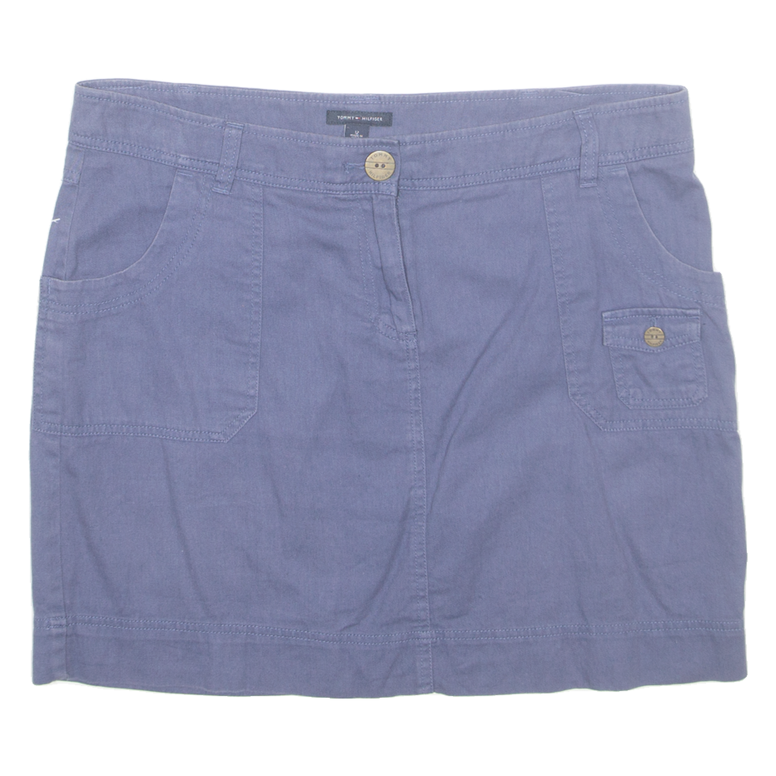 TOMMY HILFIGER Womens Straight Skirt Blue Knee Length UK 12 Refurbished - N/A refurbished available on Cerqular