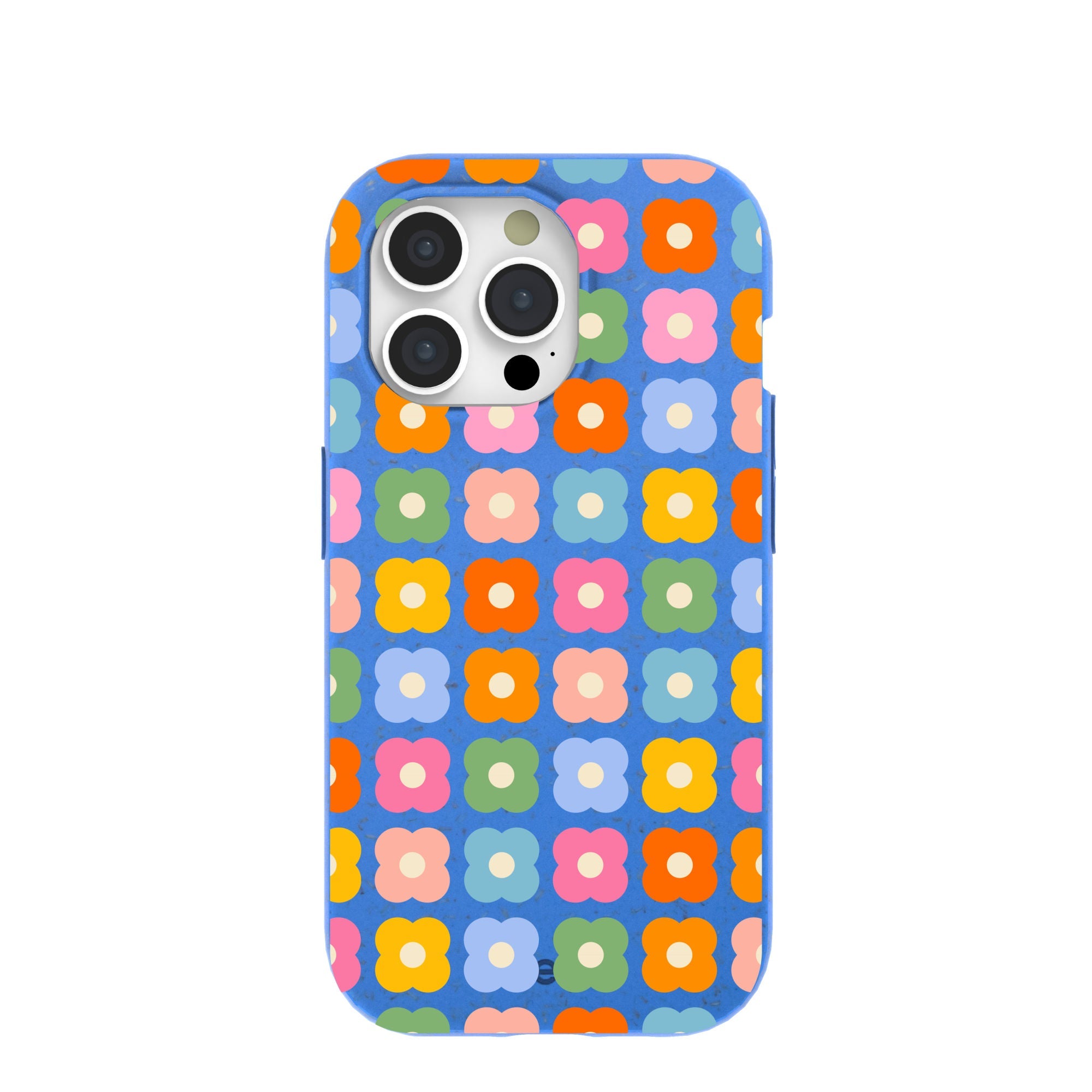 Electric Blue Petal Pop iPhone 15 Pro Case Refurbished - Pela Case refurbished available on Cerqular