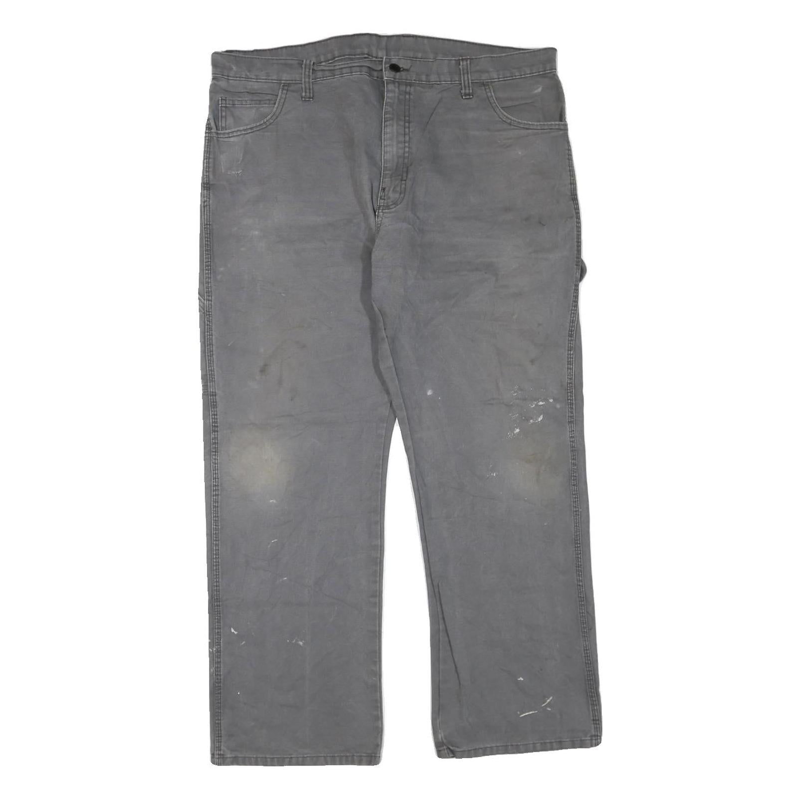 DICKIES Mens Regular Fit Grey Denim Jeans W40 L30 Workwear Zip Closure Refurbished - N/A refurbished available on Cerqular