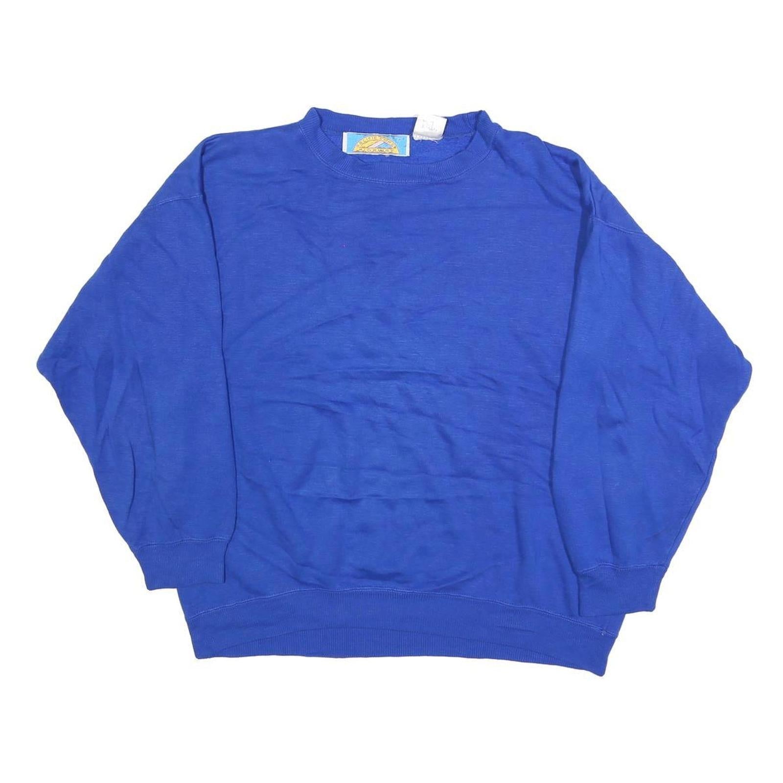 PACIFIC COAST HIGHWAY Womens Blue Cotton Blend Crew Neck M Sweatshirt Casual Refurbished - N/A refurbished available on Cerqular