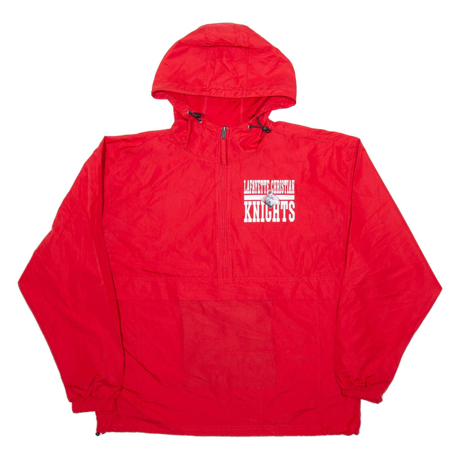 CHAMPION Lafayette Christian Knights Mens Anorak Jacket Red USA Hooded L Refurbished - N/A refurbished available on Cerqular