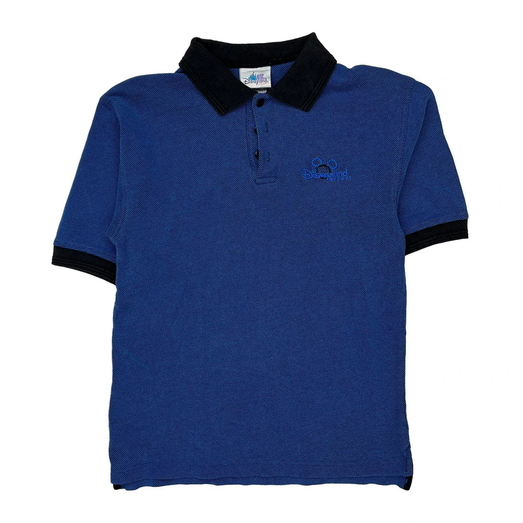 Disney Polo Shirt - Small Blue Cotton Refurbished - Thrifted (note: this is a term often used to describe second- refurbished available on Cerqular
