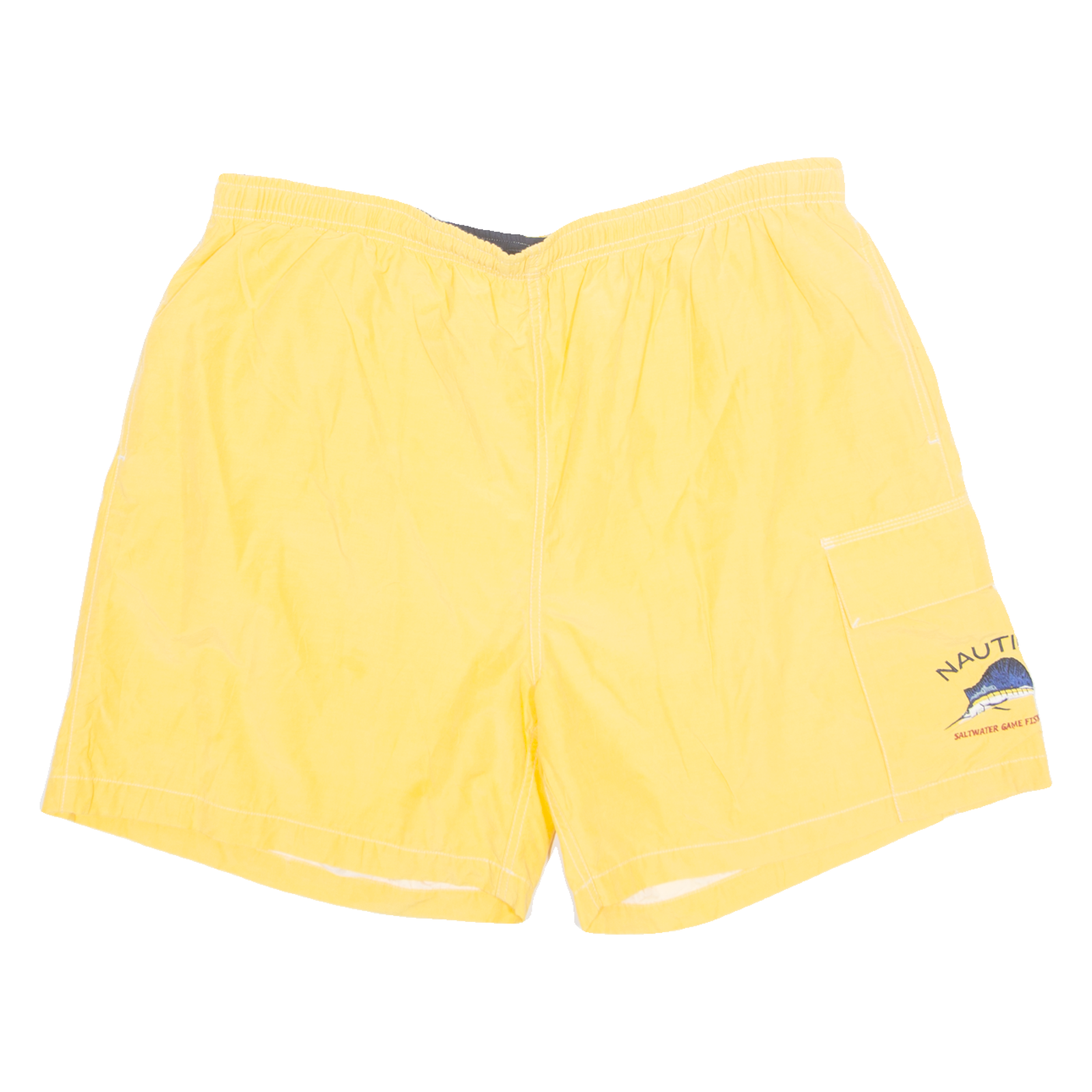 NAUTICA Mesh Lined Mens Swimming Shorts Yellow XL W36 Refurbished - N/A refurbished available on Cerqular