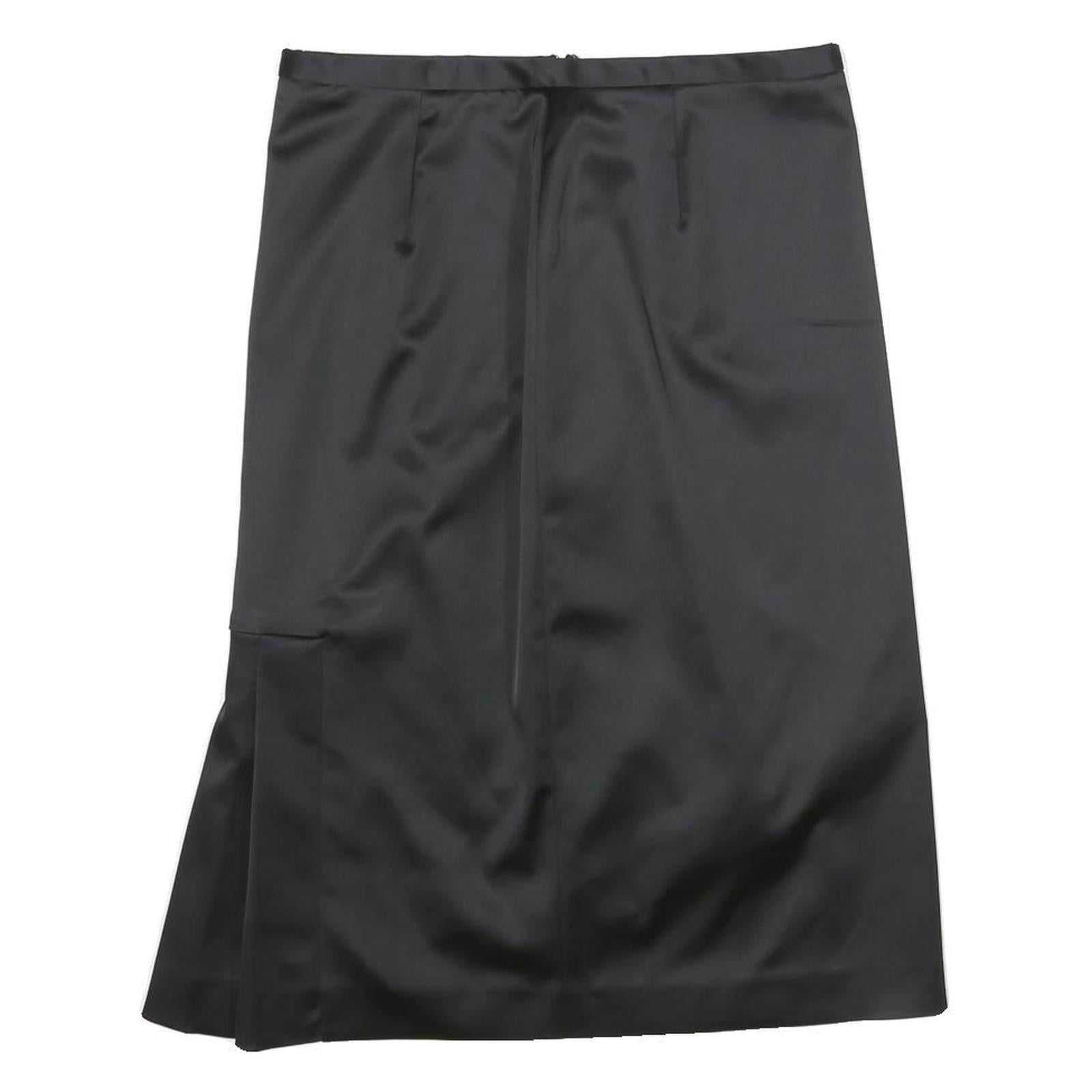 COAST Womens Black Pleated Midi Polyamide Blend Skirt UK 10 Elegant Office Wear Refurbished - N/A refurbished available on Cerqular