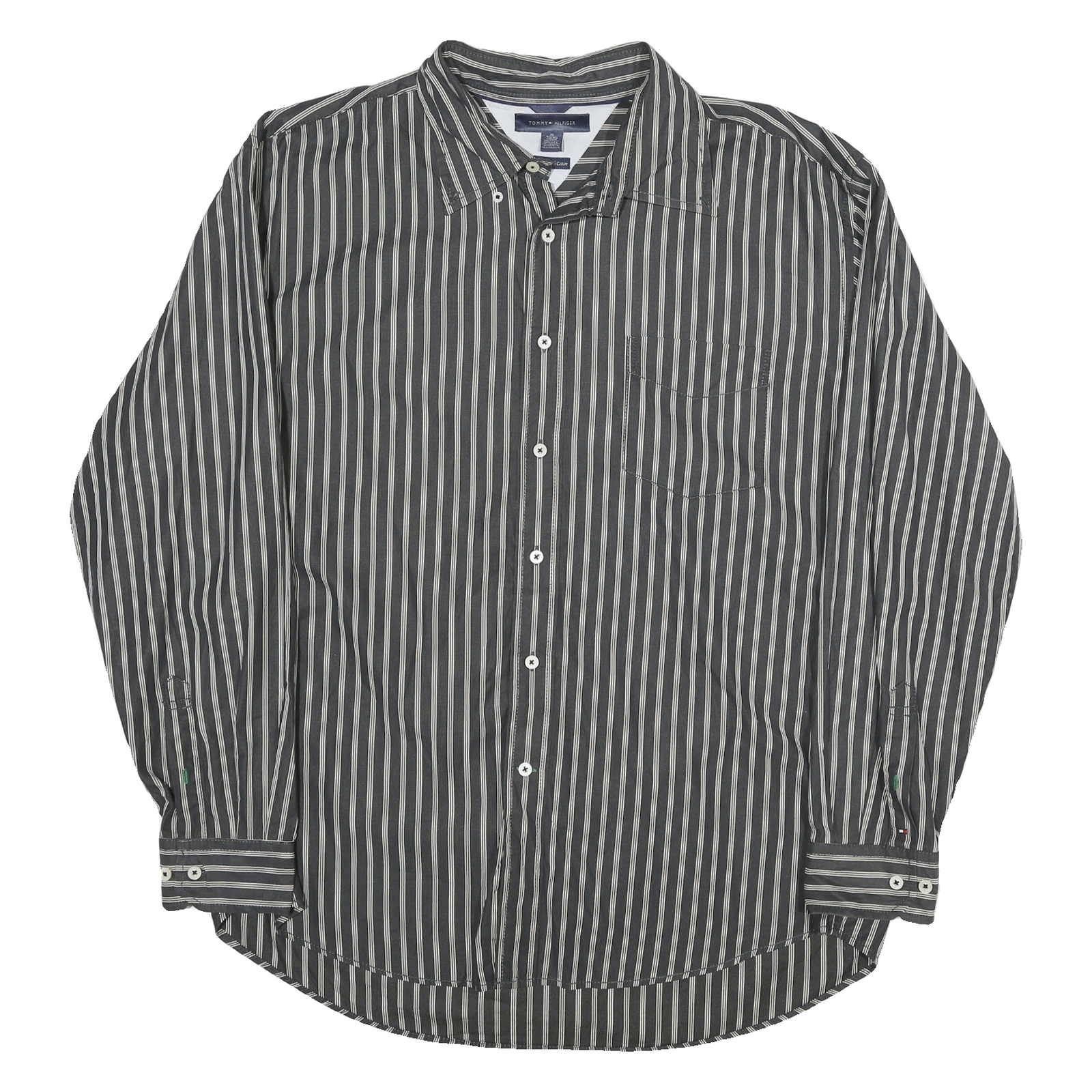 Buy TOMMY HILFIGER Mens Black & Ivory Striped Cotton Blend Shirt XL Casual Formal Refurbished - $35.09 TOMMY HILFIGER Mens Black & Ivory Striped Cotton Blend Shirt XL Casual Formal Refurbished - N/A refurbished available on Cerqular