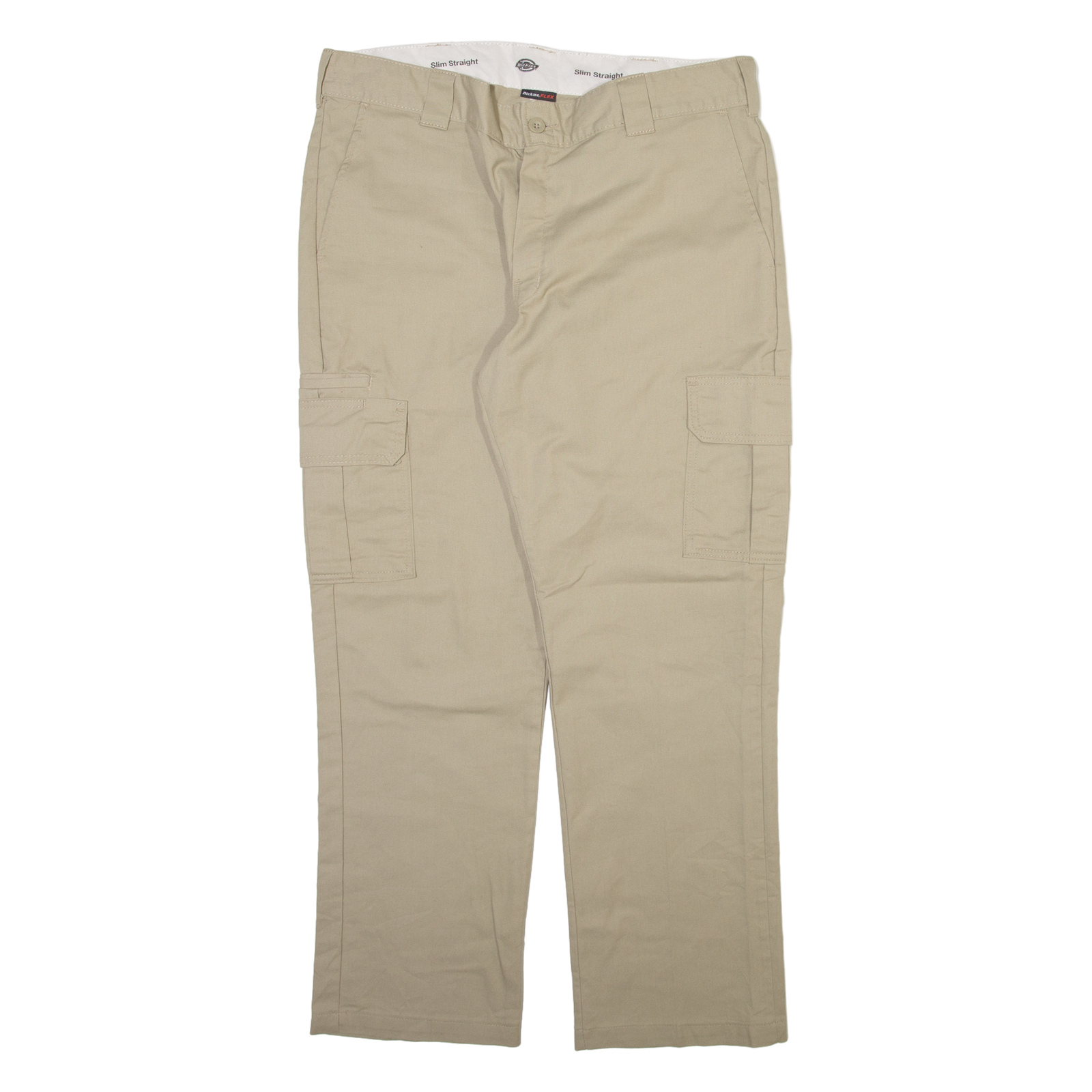 DICKIES Cargo Mens Trousers Beige Slim Straight W38 L30 Refurbished - N/A refurbished available on Cerqular