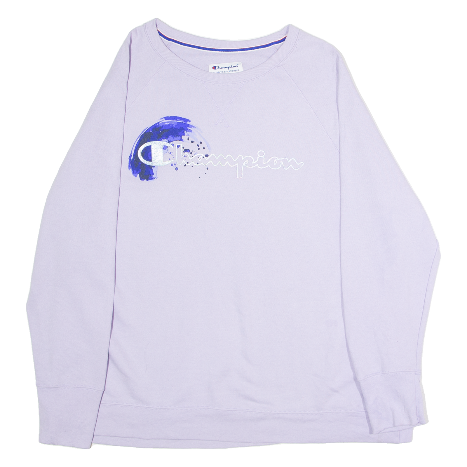 CHAMPION Womens Sweatshirt Purple Crew Neck 2XL Refurbished - N/A refurbished available on Cerqular