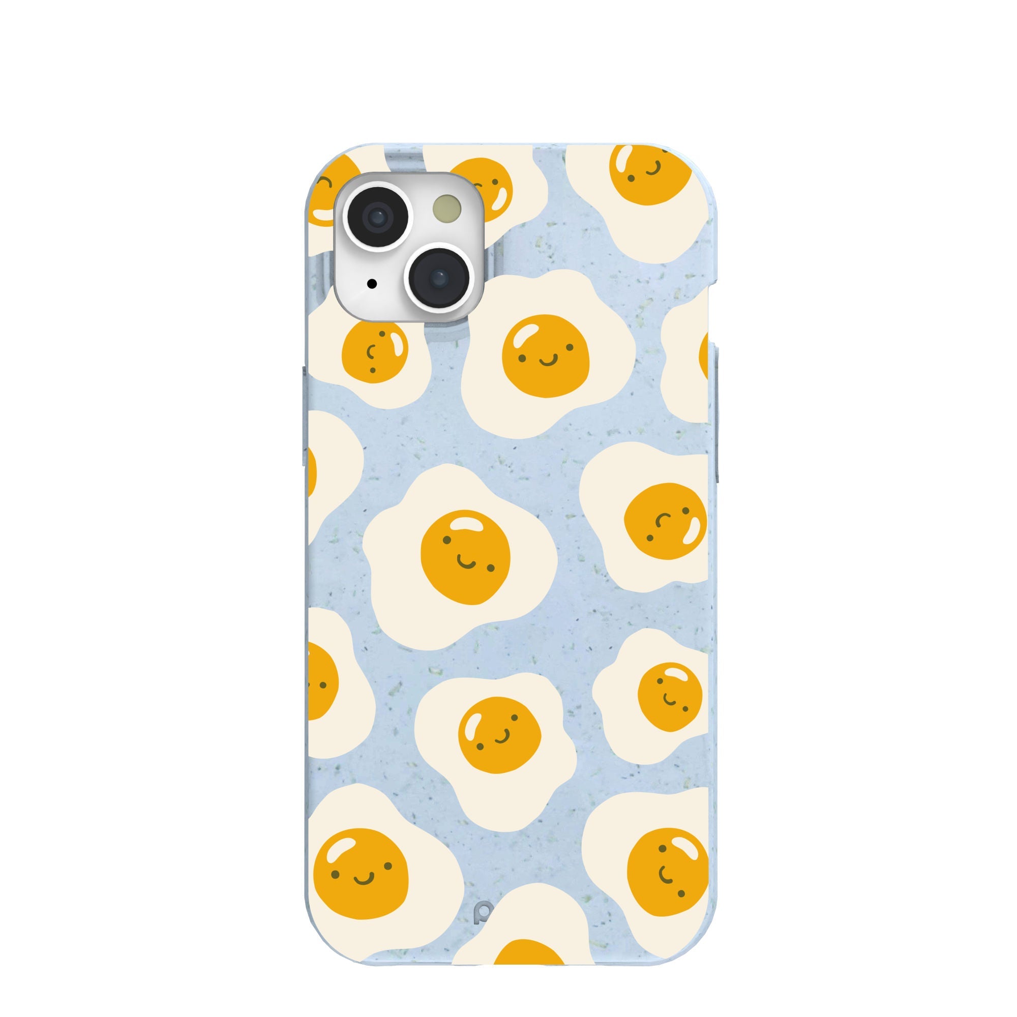 Powder Blue Sunny Side Up iPhone 15 Plus Case Refurbished - Pela Case refurbished available on Cerqular