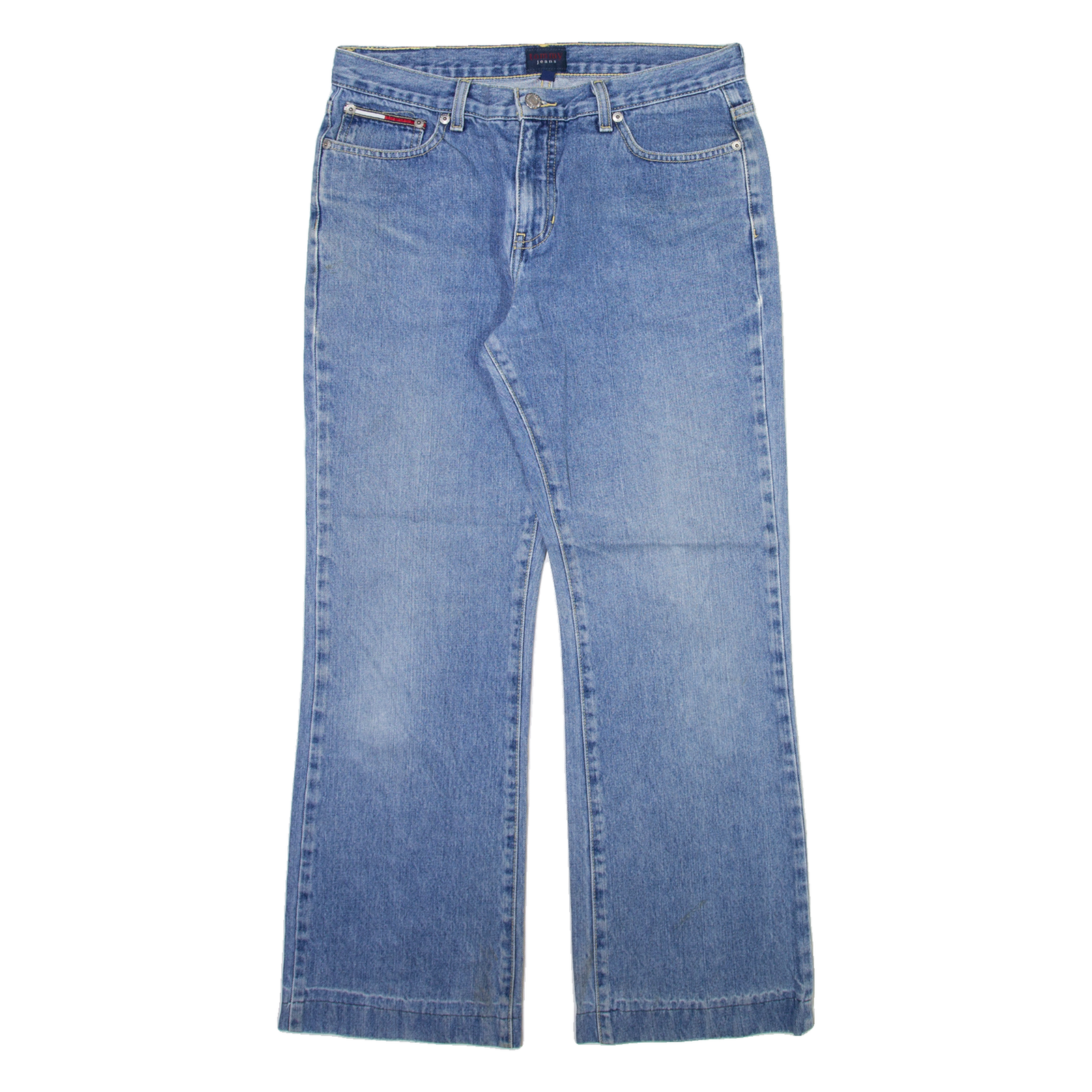 TOMMY HILFIGER Womens Jeans Blue Regular Bootcut Stone Wash W31 L28 Refurbished - N/A refurbished available on Cerqular