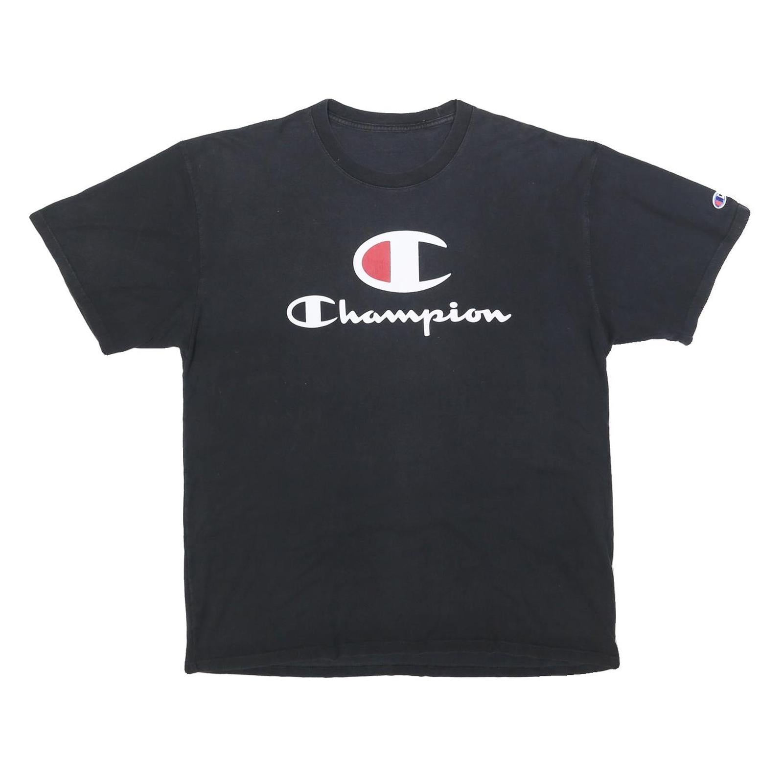 Buy CHAMPION Mens Black T-Shirt XL Short Sleeve Crew Neck Cotton Blend Logo Graphic Refurbished - $18.19 CHAMPION Mens Black T-Shirt XL Short Sleeve Crew Neck Cotton Blend Logo Graphic Refurbished - N/A refurbished available on Cerqular