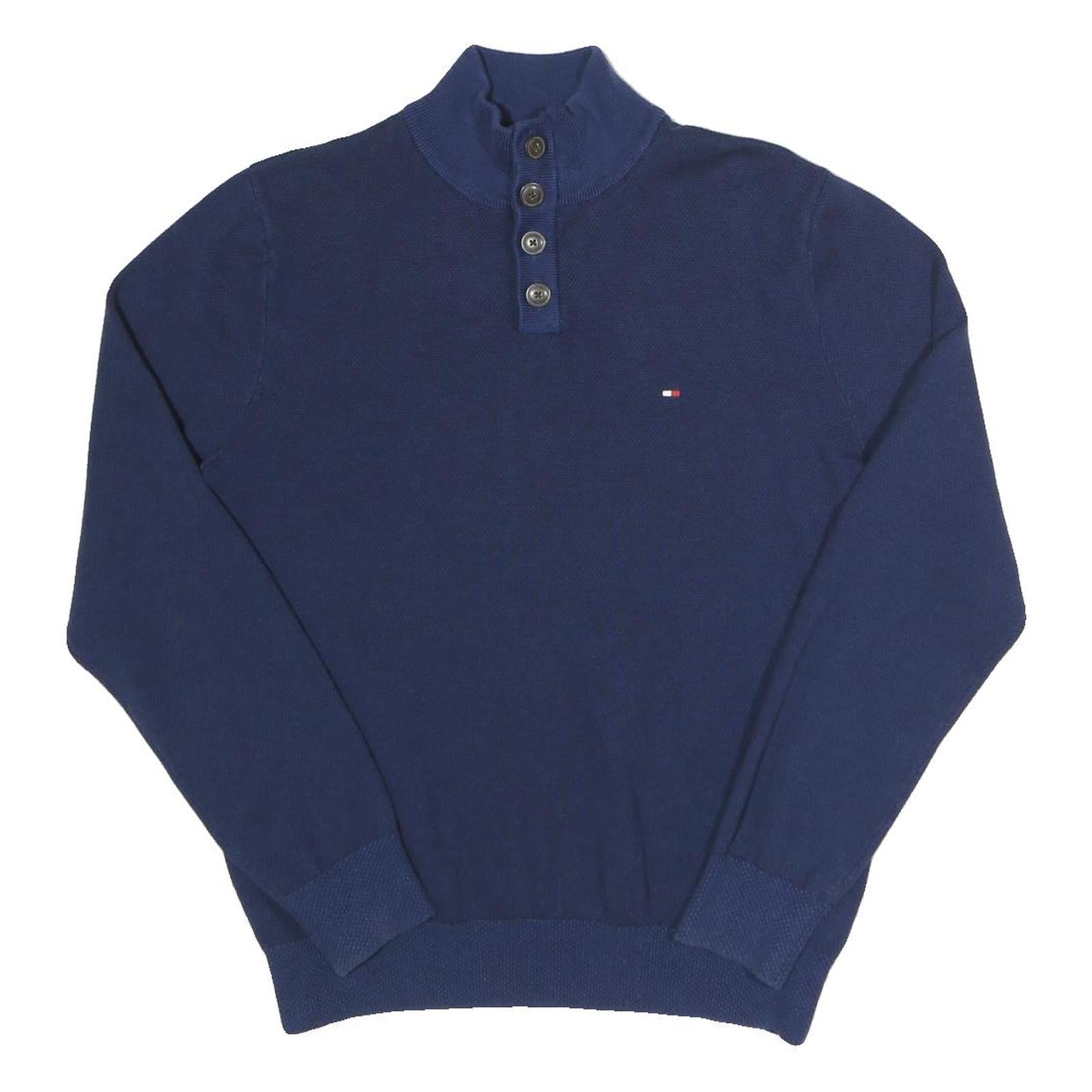 Buy TOMMY HILFIGER Mens Blue Plain Cotton Jumper Crew Neck Regular M Button Up Refurbished - $40.29 TOMMY HILFIGER Mens Blue Plain Cotton Jumper Crew Neck Regular M Button Up Refurbished - N/A refurbished available on Cerqular