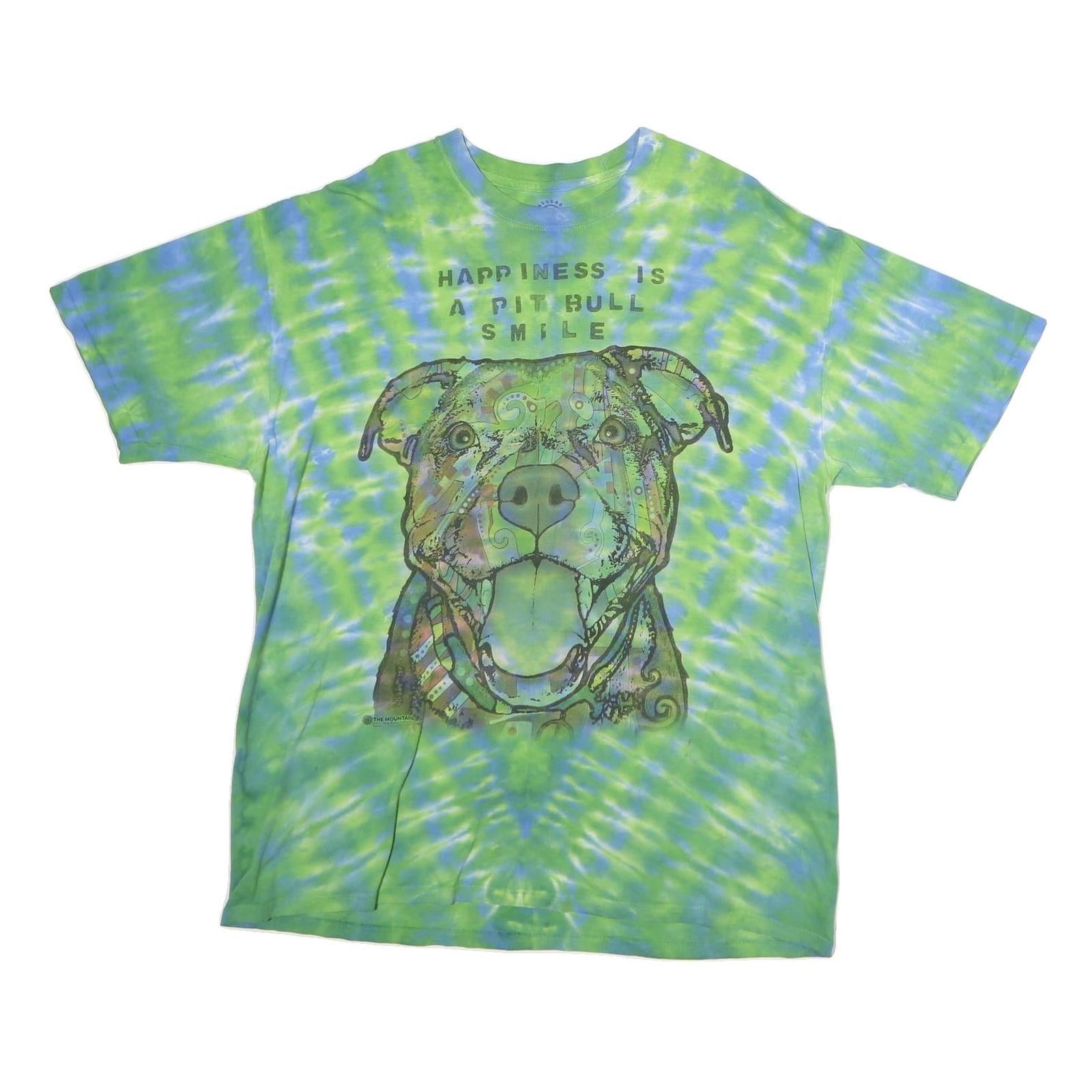 THE MOUNTAIN Mens Green & Blue Tie Dye Graphic T-Shirt XL Short Sleeve Crew Neck Refurbished - N/A refurbished available on Cerqular