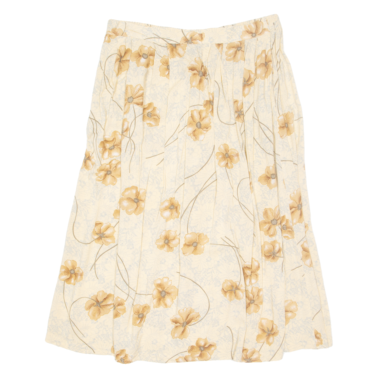 SAG HARBOR Womens A-Line Skirt Beige Midi 90s Floral XL Refurbished - N/A refurbished available on Cerqular