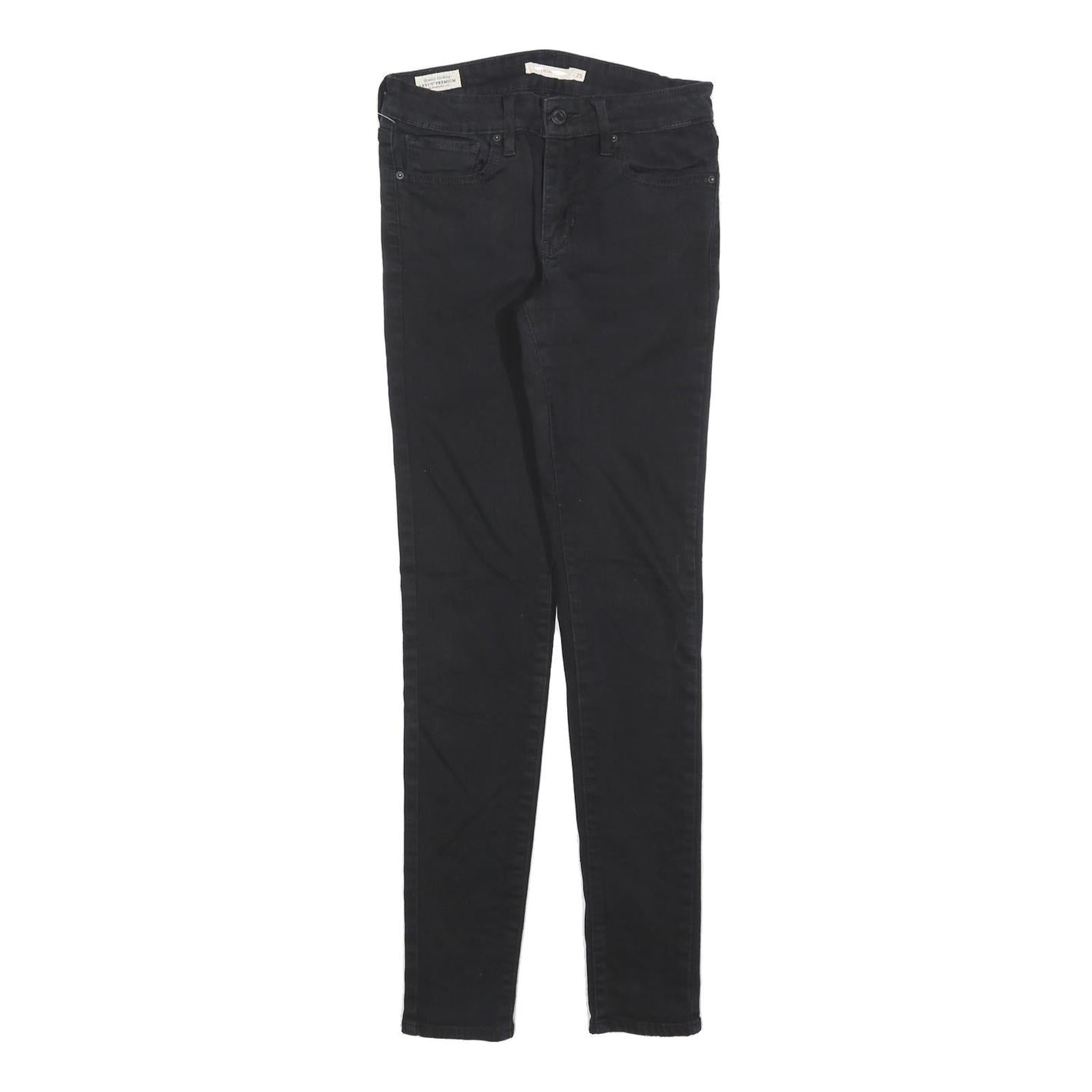 LEVI'S 711 Womens Jeans Black Slim Skinny Denim W25 L30 Zip Cotton Blend Refurbished - N/A refurbished available on Cerqular