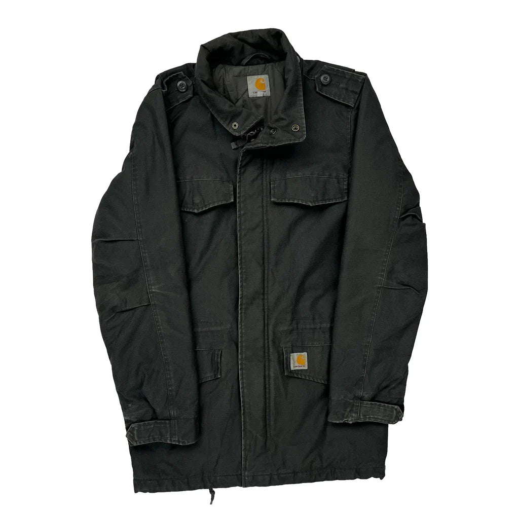 Carhartt Jacket - XS Black Cotton Refurbished - Thrifted (note: this is a term often used to describe second- refurbished available on Cerqular