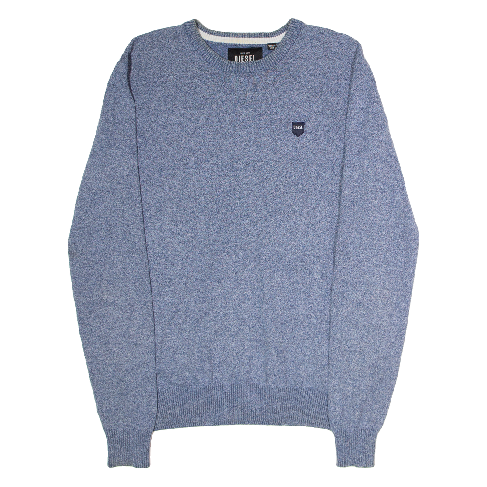DIESEL Mens Jumper Blue Crew Neck Tight Knit S Refurbished - N/A refurbished available on Cerqular