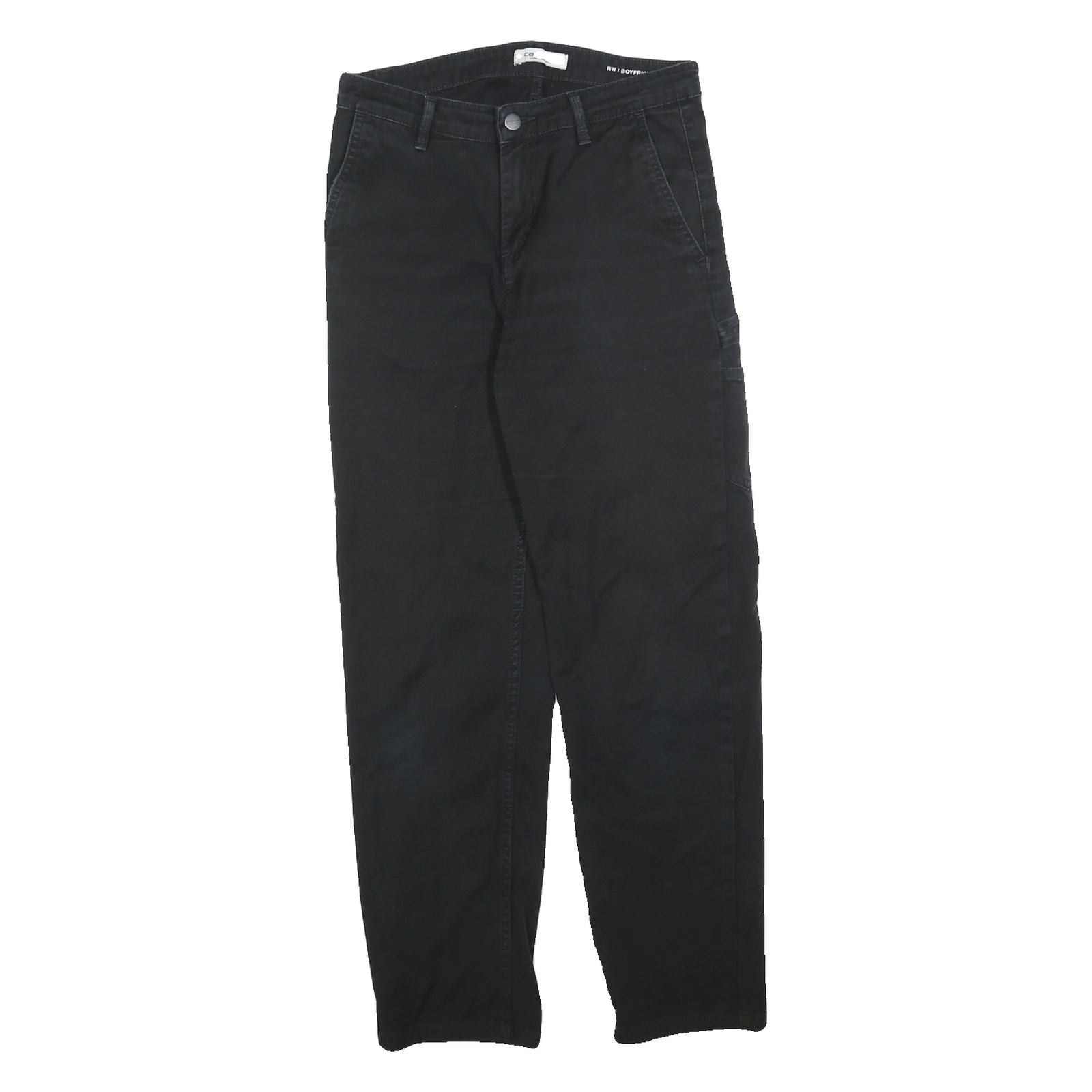CARHARTT Womens Black Slim Straight Denim Cotton Blend Rinse W26 L28 Jeans Zip Refurbished - N/A refurbished available on Cerqular