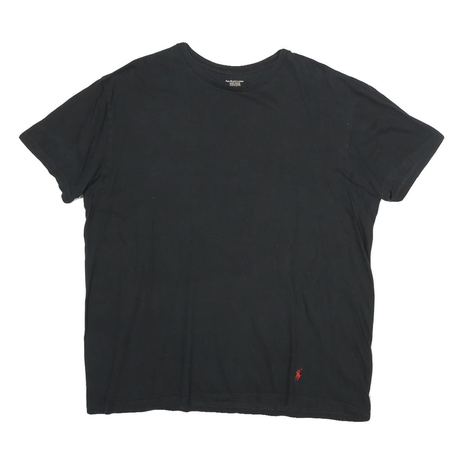 POLO RALPH LAUREN Mens Black Crew Neck Short Sleeve T-Shirt L Classic Cotton Refurbished - N/A refurbished available on Cerqular
