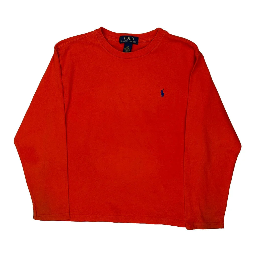 Age 8 Polo By Ralph Lauren Jumper - Small Red Cotton Refurbished - Thrifted (note: this is a term often used to describe second- refurbished available on Cerqular