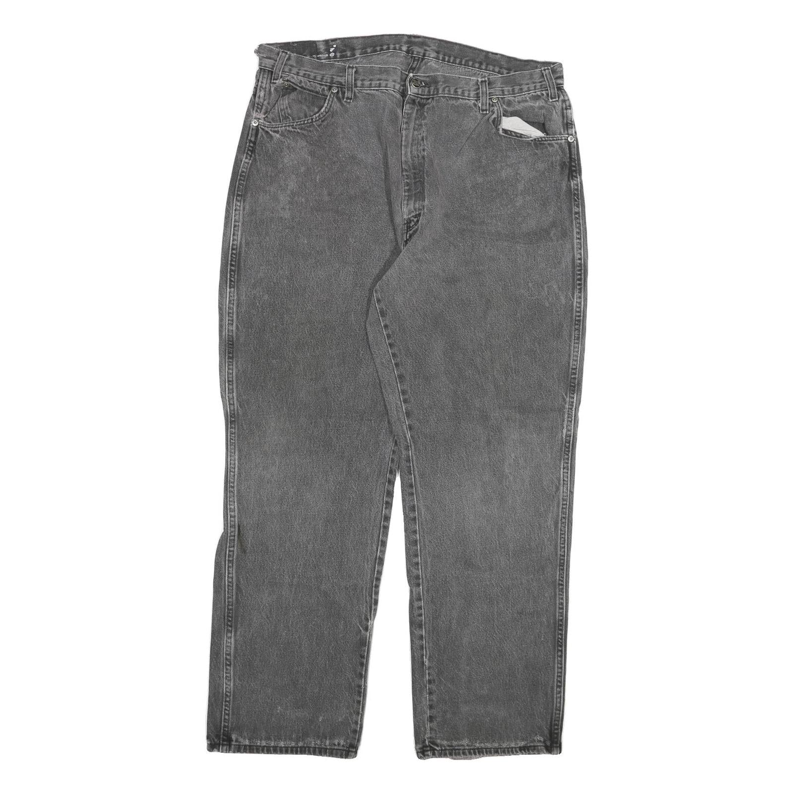 DICKIES Mens Grey Regular Fit Straight Denim Jeans W38 L30 Workwear Zip Closure Refurbished - N/A refurbished available on Cerqular