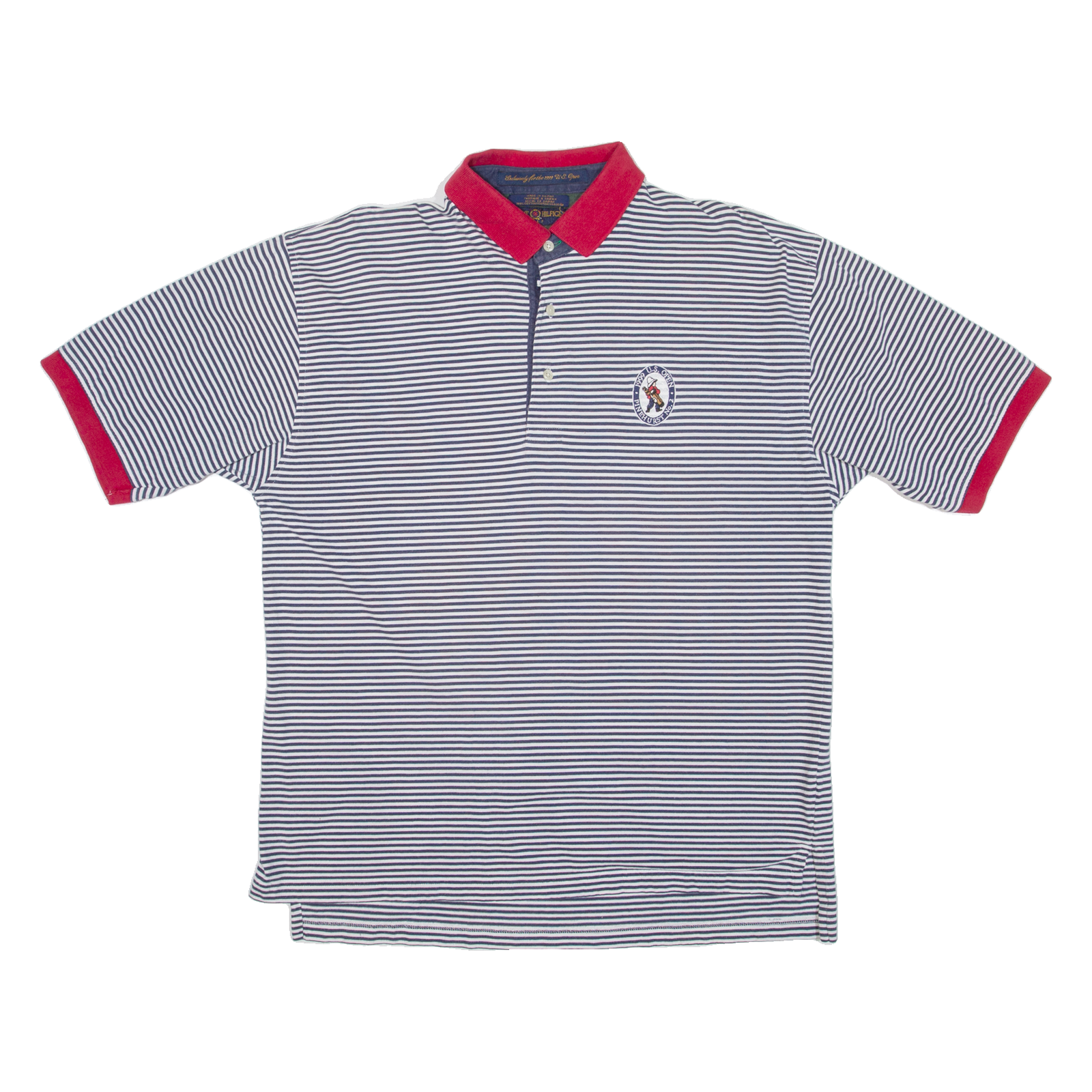 TOMMY HILFIGER Golf Mens Polo Shirt Blue Striped L Refurbished - N/A refurbished available on Cerqular