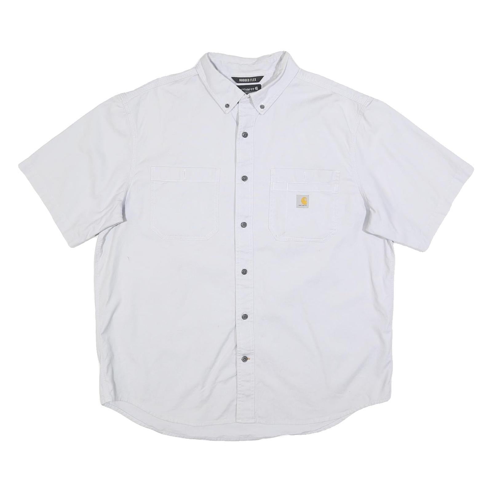 Buy CARHARTT Mens White Short Sleeve Cotton Blend Work Shirt 2XL Rugged Flex Refurbished - $41.59 CARHARTT Mens White Short Sleeve Cotton Blend Work Shirt 2XL Rugged Flex Refurbished - N/A refurbished available on Cerqular