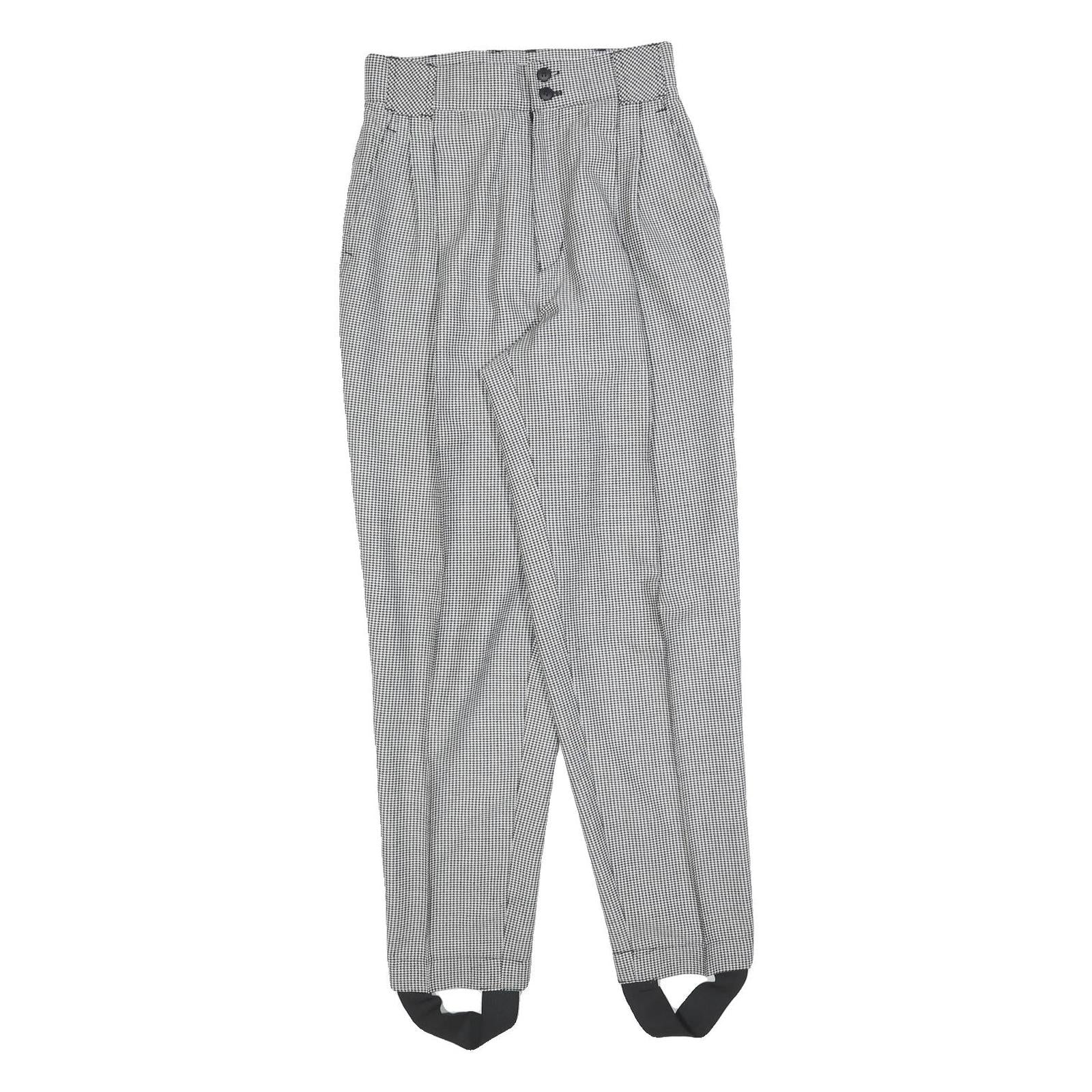 TIAFUN Womens Wool Blend Slim Black & White Check Trousers W26 L28 Elegant Refurbished - N/A refurbished available on Cerqular