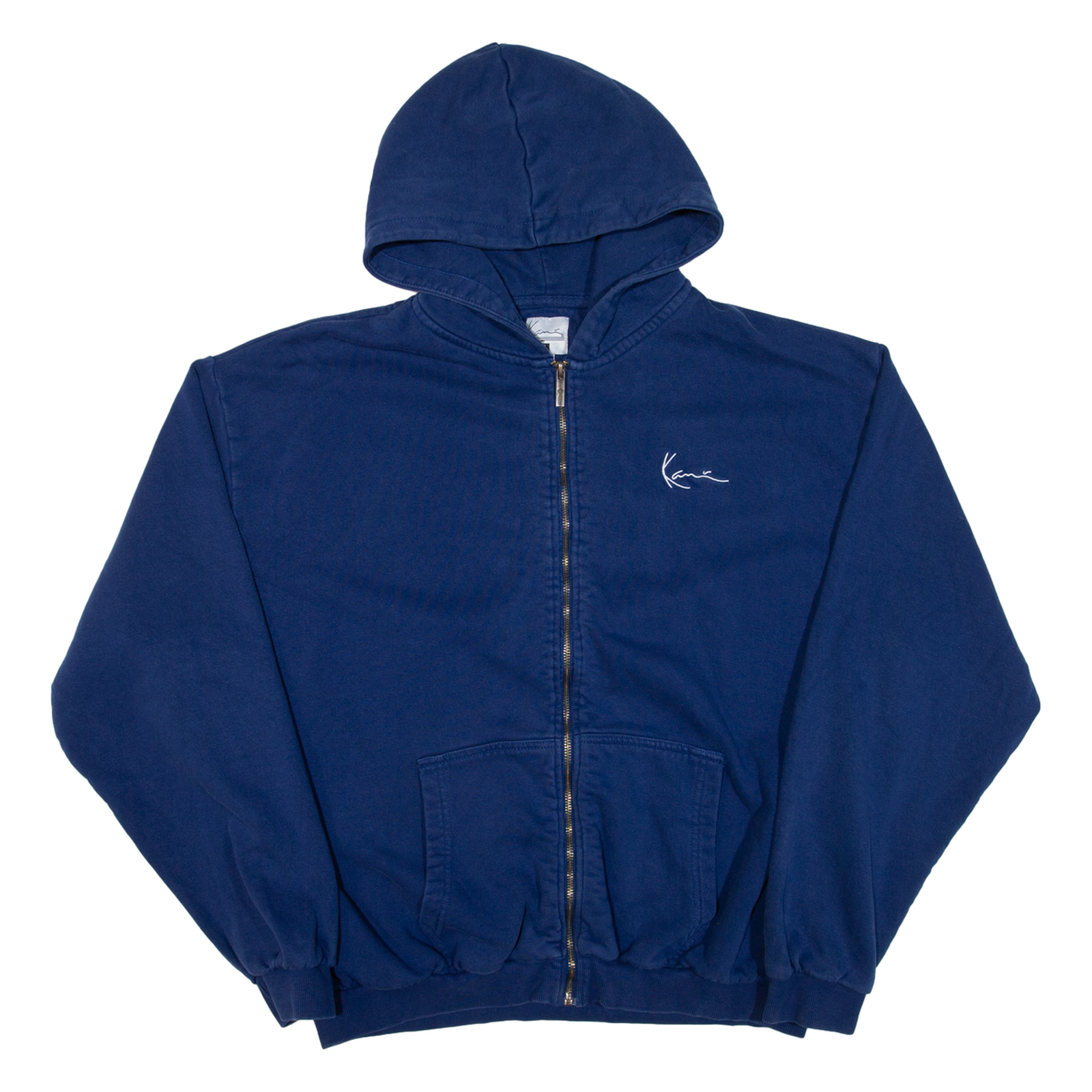 KARL KANI Womens Blue Hoodie Full Zip L Refurbished - N/A refurbished available on Cerqular