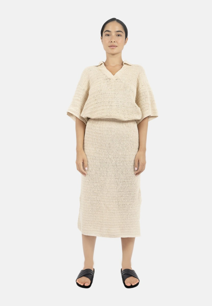 Sedona Crochet Skirt-Natural | Size: M Refurbished - N/A refurbished available on Cerqular