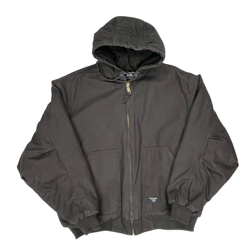 Unbranded Bomber Jacket - XL Black Cotton Refurbished - Thrifted (note: this is a term often used to describe second- refurbished available on Cerqular