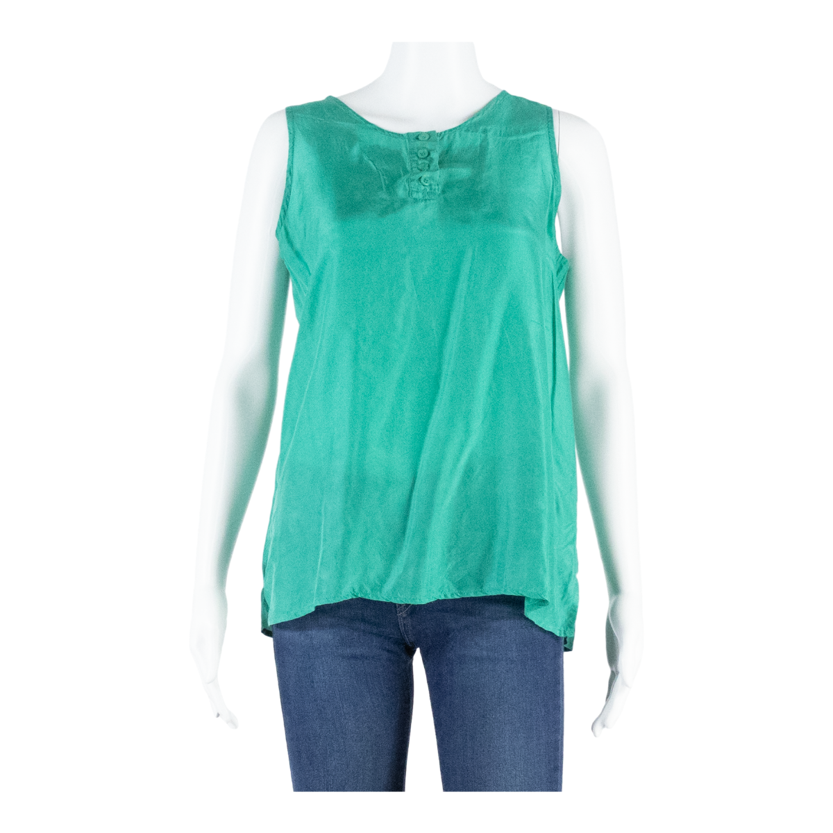 Womens Shirt Green Sleeveless Silk S Refurbished - N/A refurbished available on Cerqular