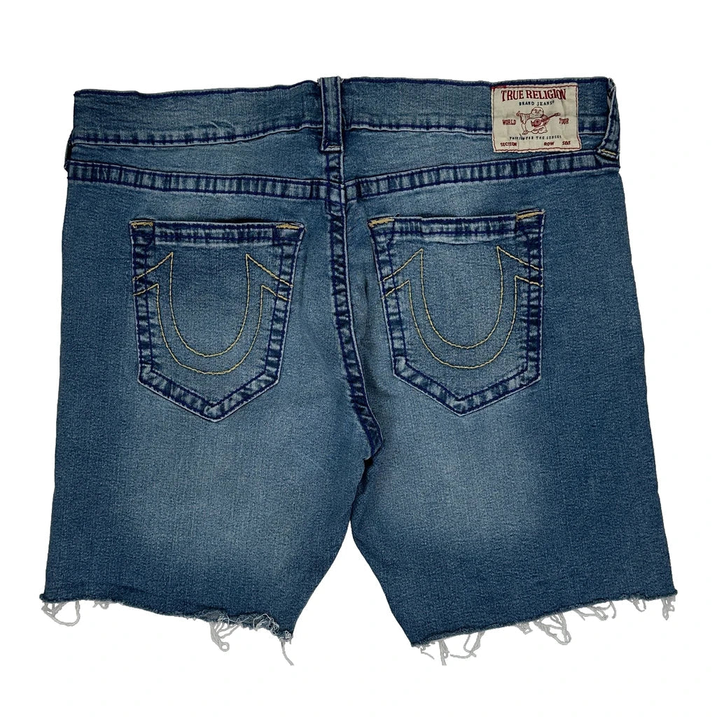Buy True Religion Denim Shorts - 40W 7L Blue Cotton Refurbished - $60.29 True Religion Denim Shorts - 40W 7L Blue Cotton Refurbished - Thrifted (note: this is a term often used to describe second- refurbished available on Cerqular