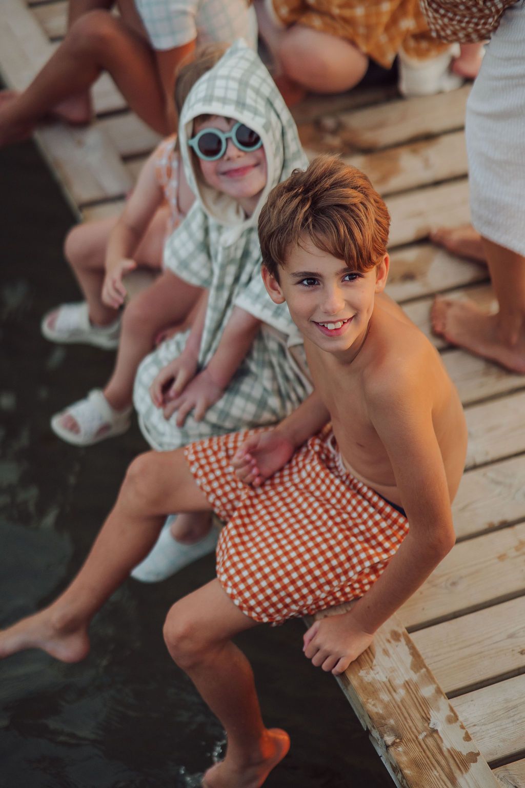 Boys Swim Trunks - Sienna Gingham | Size: 2-3y Refurbished - N/A (Note: This brand may not be well-known globally refurbished available on Cerqular