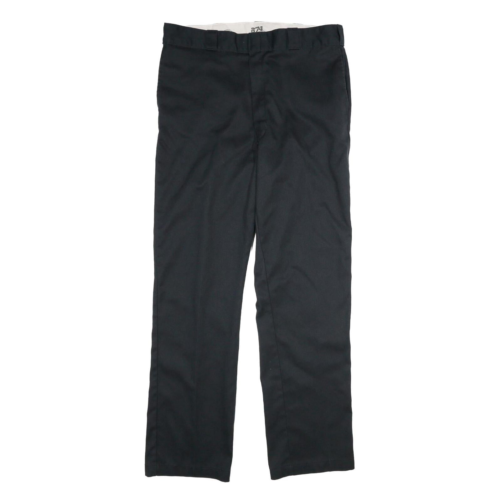 DICKIES Mens Cotton Black Regular Straight Trousers W38 L34 Workwear Zip Closure Refurbished - N/A refurbished available on Cerqular