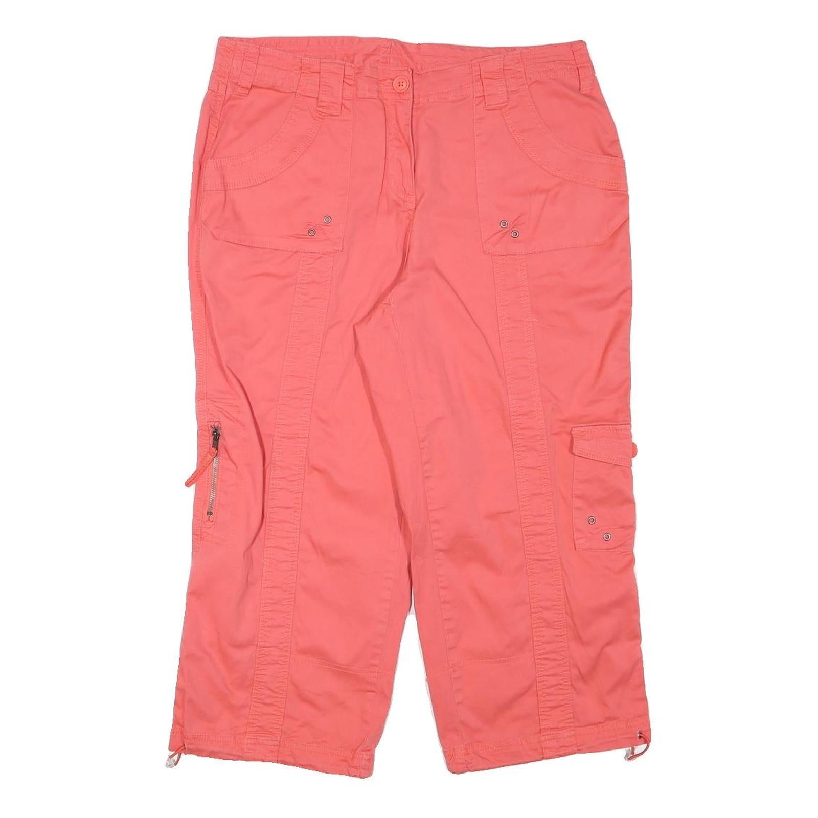 STYLE AND CO Womens Coral Cargo Shorts L W32 Cotton Blend Casual Pocketed Refurbished - N/A refurbished available on Cerqular