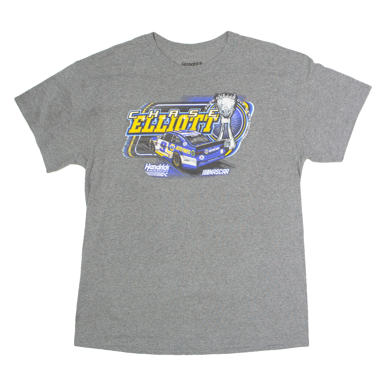 HENDRICK MOTORSPORTS Chase Elliott #9 NASCAR 2020 Champion Mens T-Shirt Grey USA L Refurbished - N/A refurbished available on Cerqular