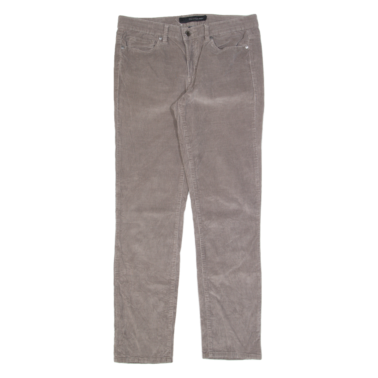 CALVIN KLEIN JEANS Womens Corduroy Trousers Grey Regular Skinny W29 L30 Refurbished - N/A refurbished available on Cerqular