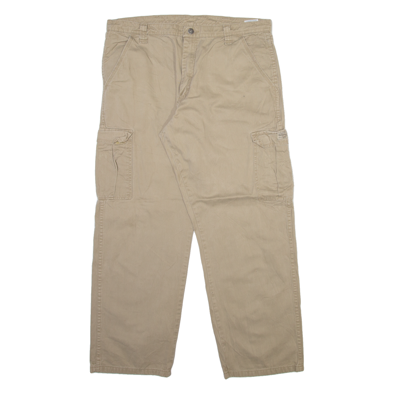 WRANGLER Cargo Mens Trousers Beige Relaxed Straight W36 L30 Refurbished - N/A refurbished available on Cerqular