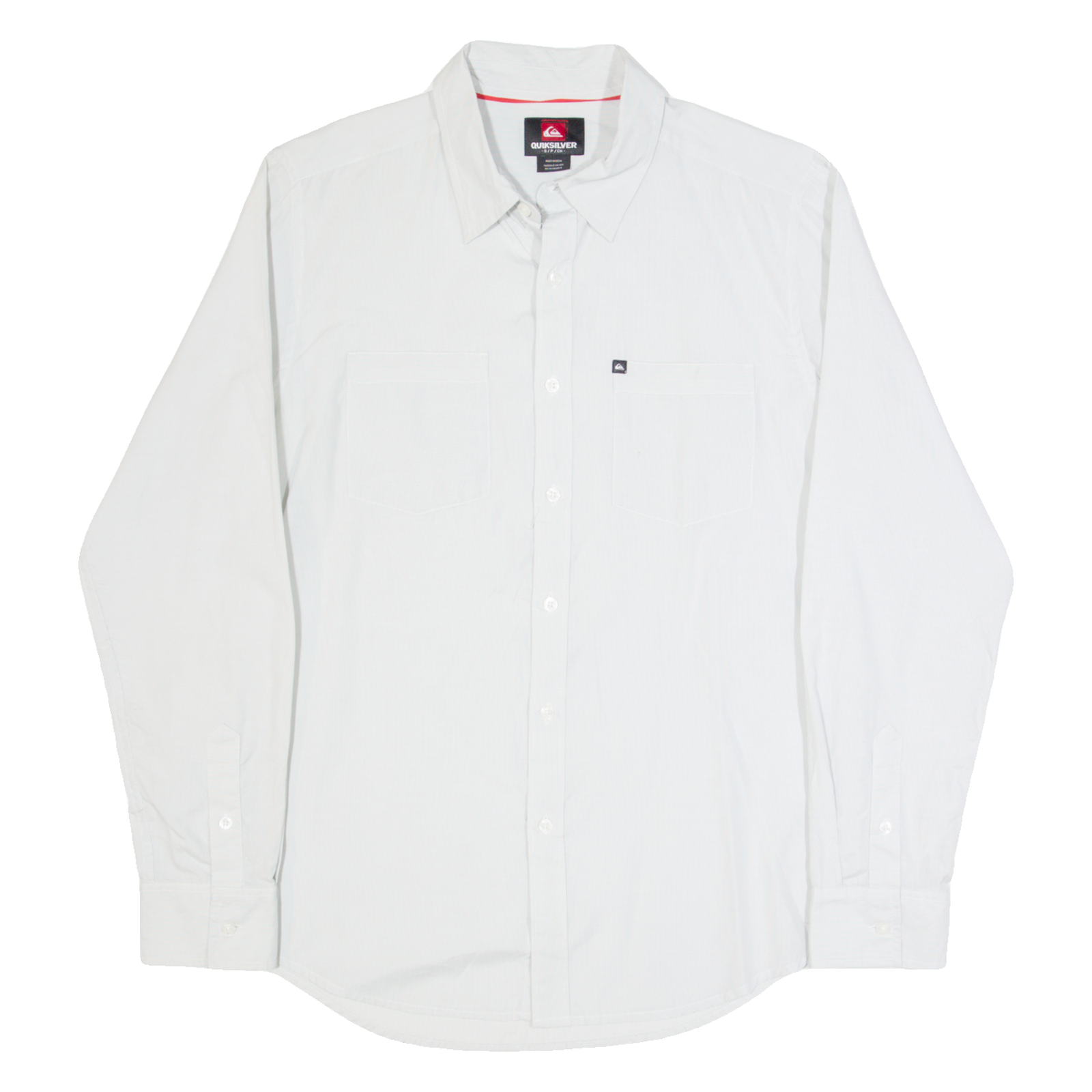 QUIKSILVER Mens Plain Shirt Grey Long Sleeve S Refurbished - N/A refurbished available on Cerqular