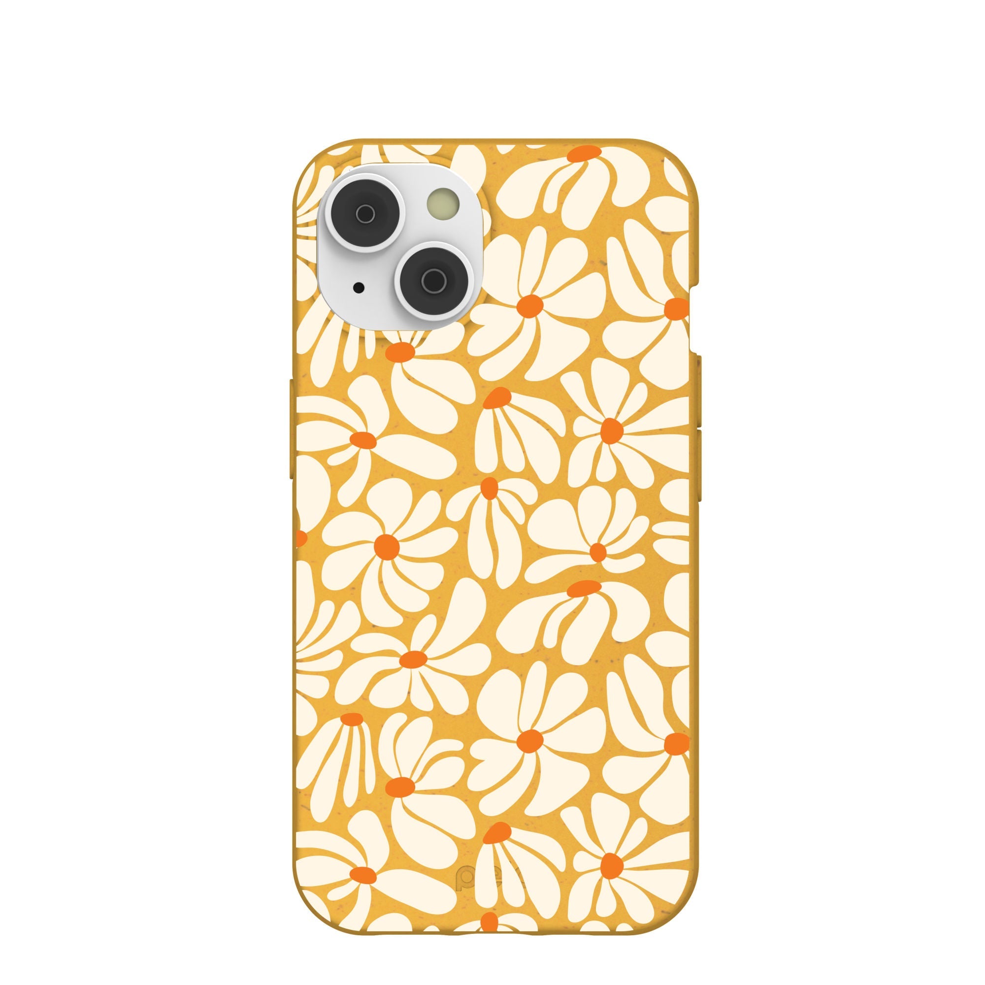 Honey Funky Petals iPhone 14/16e Case Refurbished - Pela Case refurbished available on Cerqular