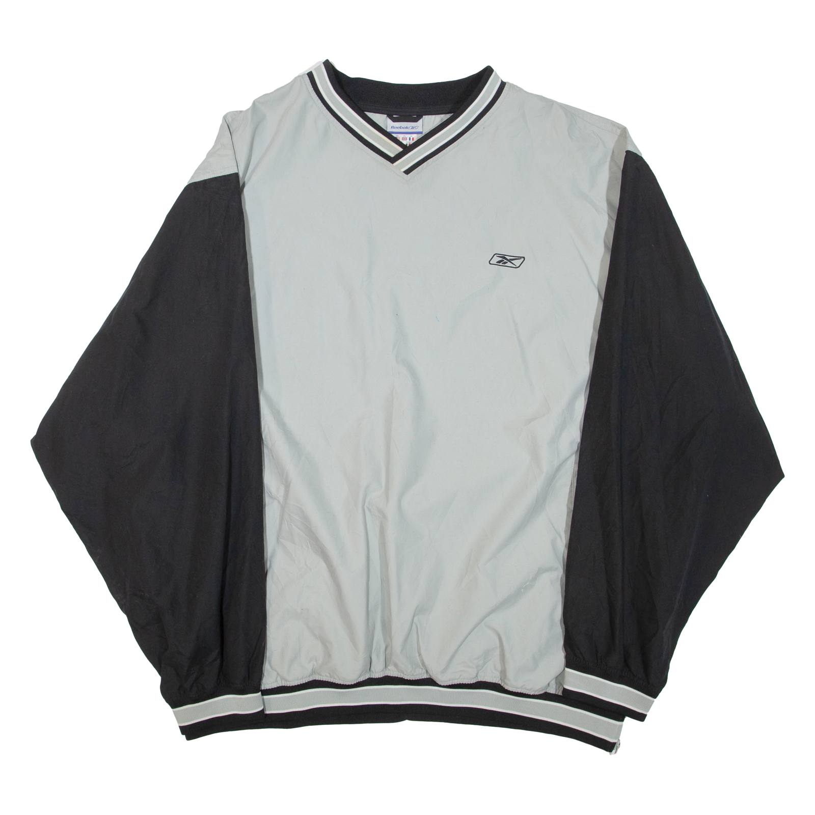 REEBOK Mens Sweatshirt Grey V-Neck 2XL Refurbished - N/A refurbished available on Cerqular