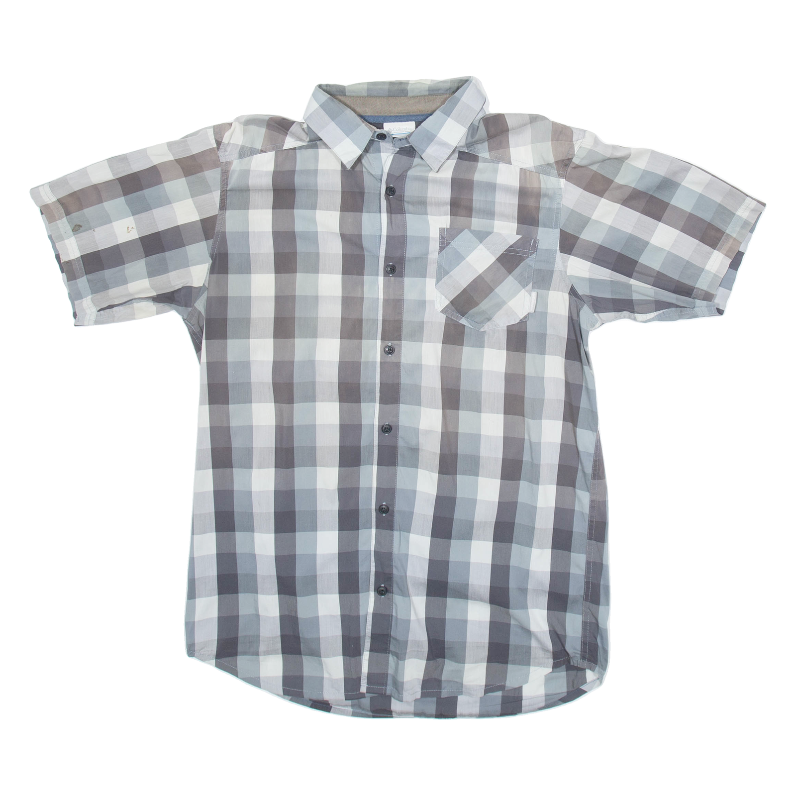 COLUMBIA Mens Shirt Grey Check M Refurbished - N/A refurbished available on Cerqular