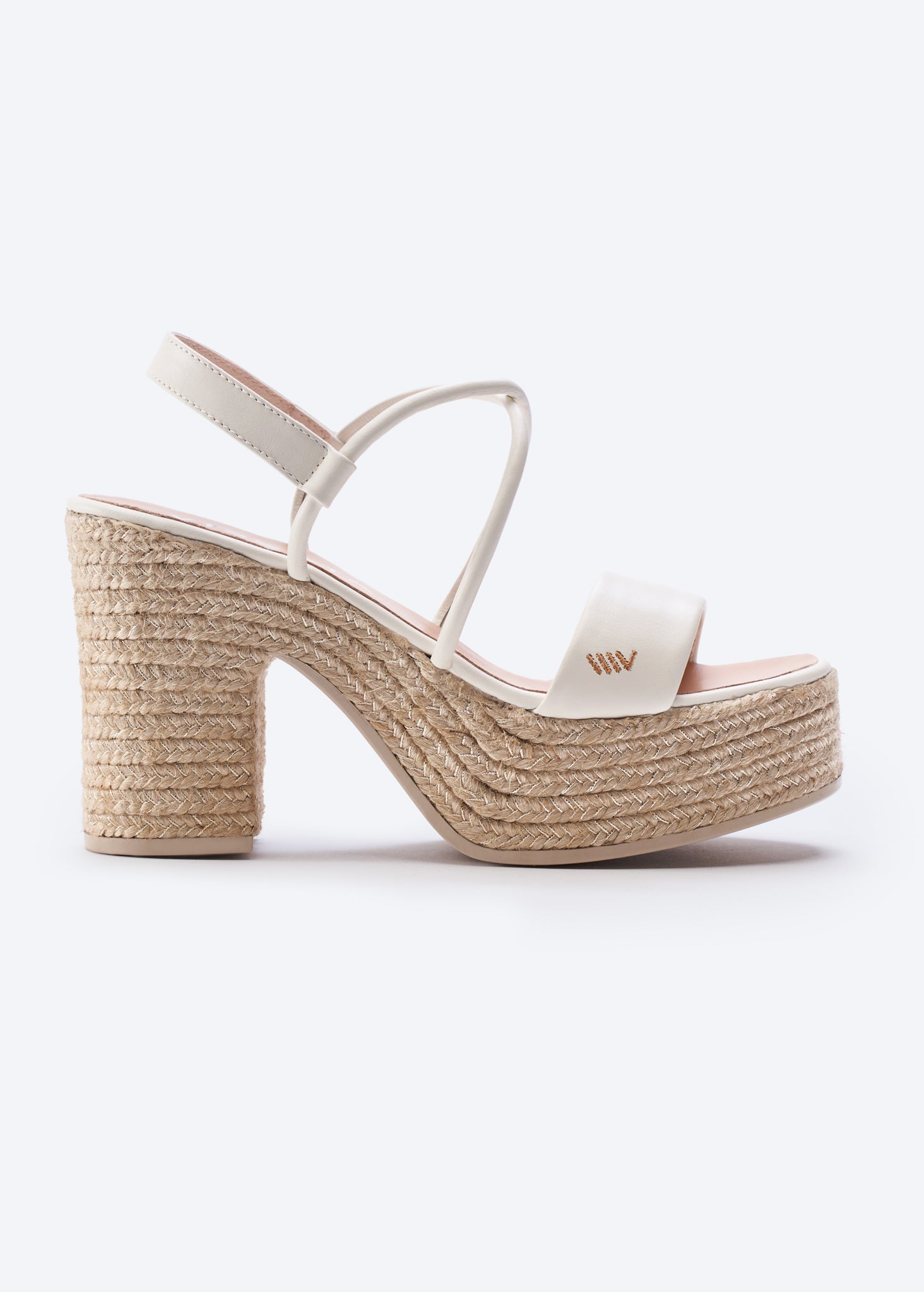 Elia Leather Espadrille Sandal Heels | Color: Ivory | Size: 11 Refurbished - N/A refurbished available on Cerqular