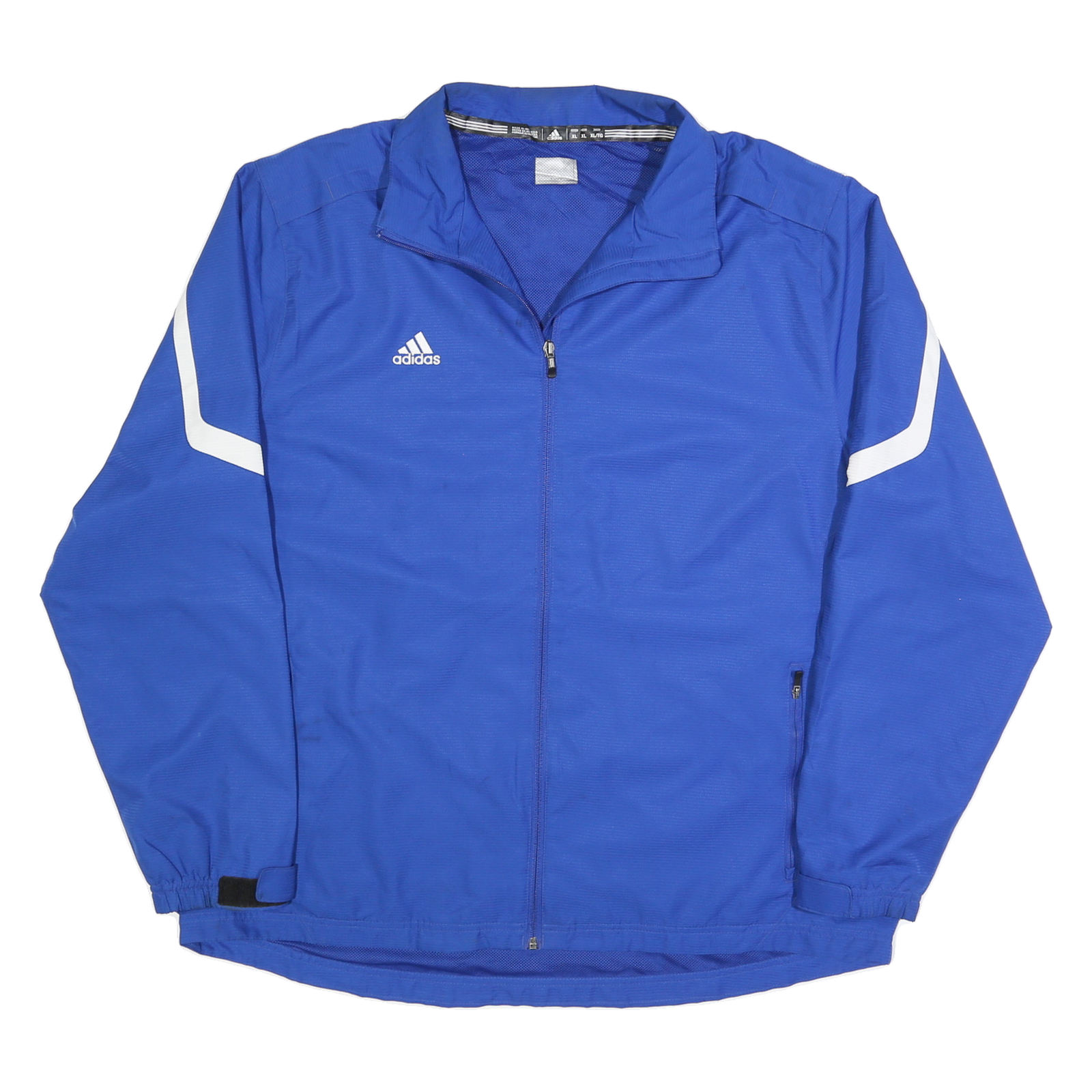 ADIDAS Mens Blue Jacket XL Polyester Plain Sports Full Zip Lightweight Refurbished - N/A refurbished available on Cerqular