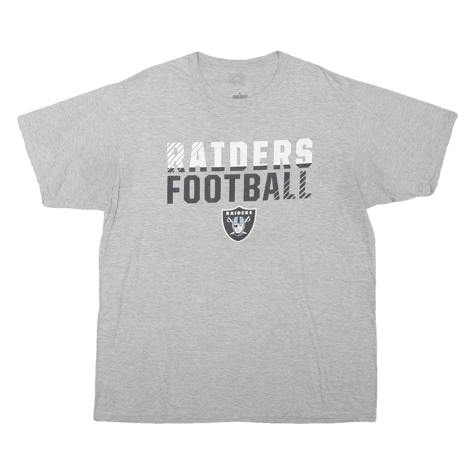 NFL Mens Grey Raiders Football Graphic T-Shirt XL Short Sleeve Crew Neck Refurbished - N/A refurbished available on Cerqular