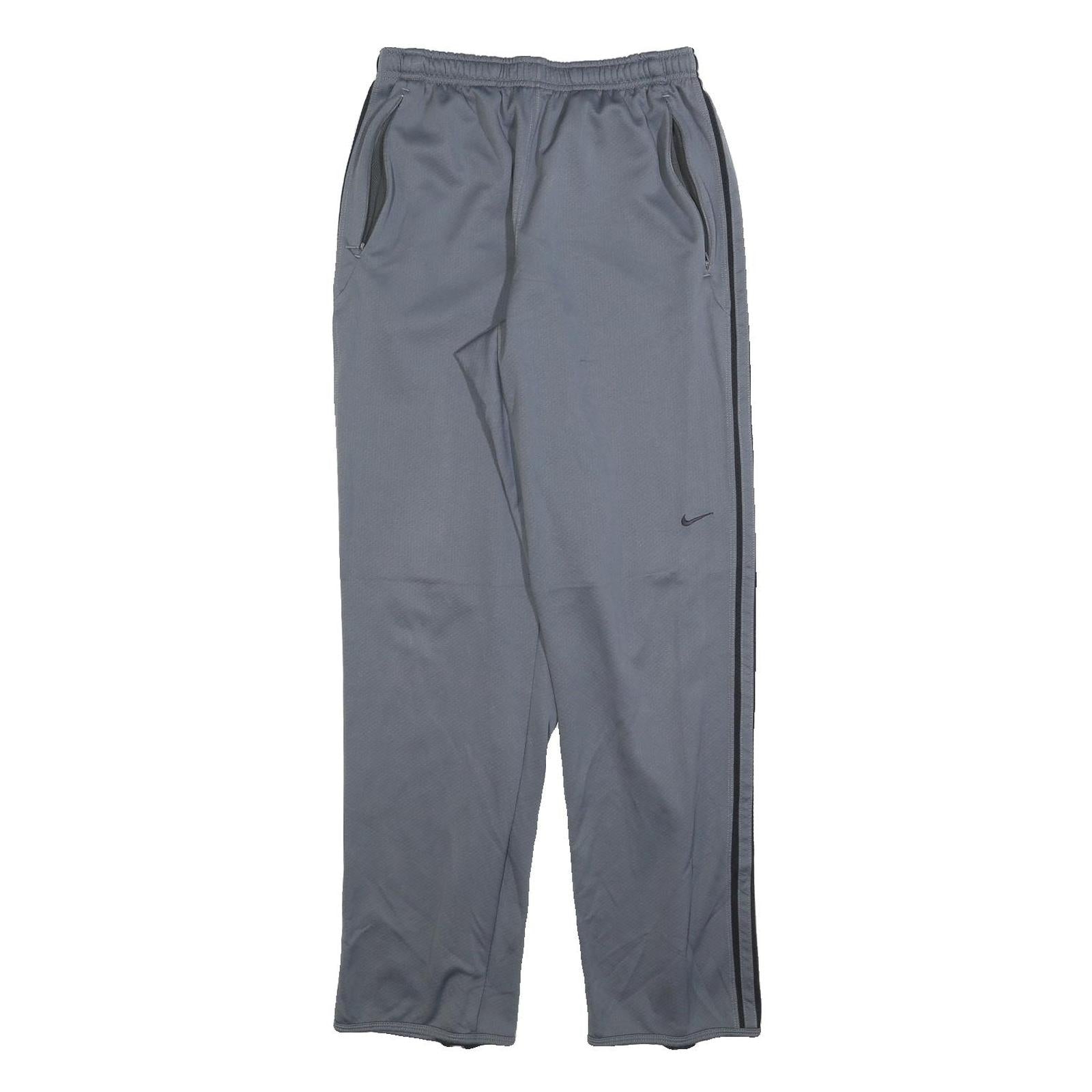 NIKE Mens Joggers Grey & Black Regular Tapered M W28 L30 Sportswear Comfort Refurbished - N/A refurbished available on Cerqular