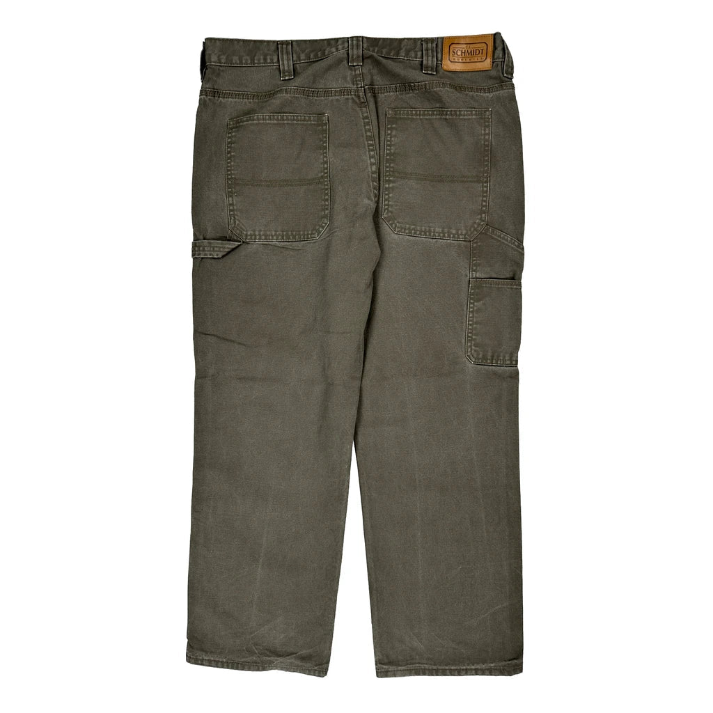 Schmidt Carpenter Trousers - 38W 30L Grey Cotton Refurbished - Thrifted (note: this is a term often used to describe second- refurbished available on Cerqular